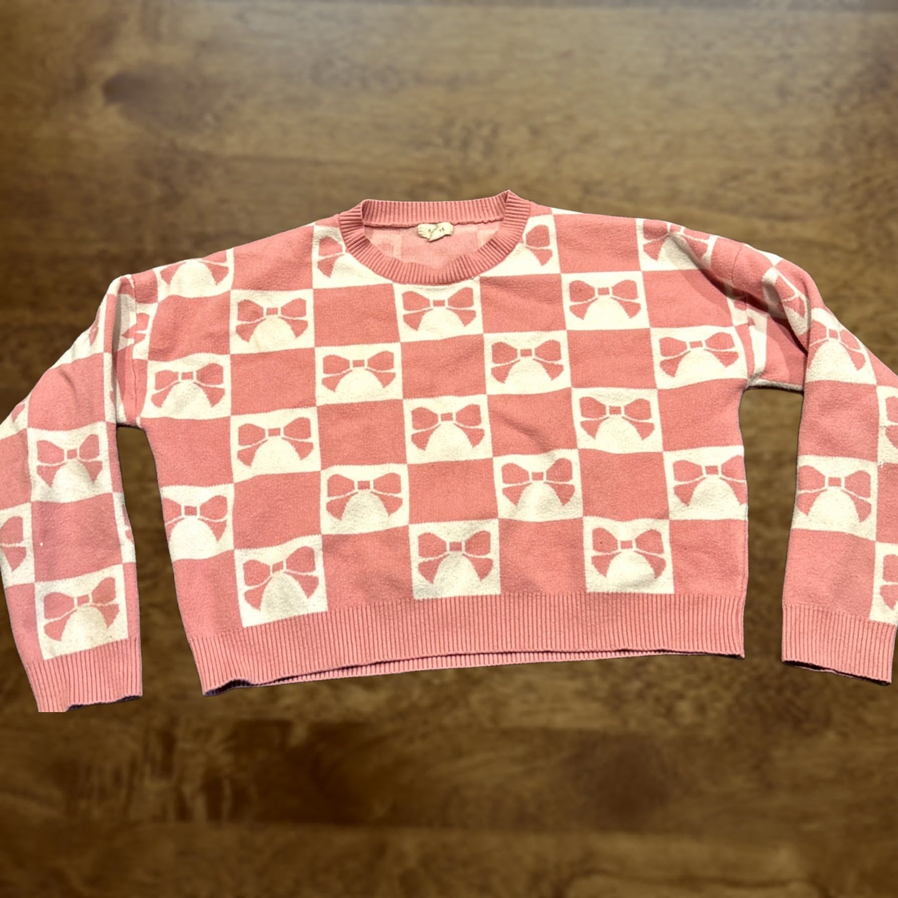 Pinko VINTAGE Debut Sweater Long Sleeve Women’s PINK Cropped Bow Small A40 Size L / US 10 / IT 46 - 1 Thumbnail