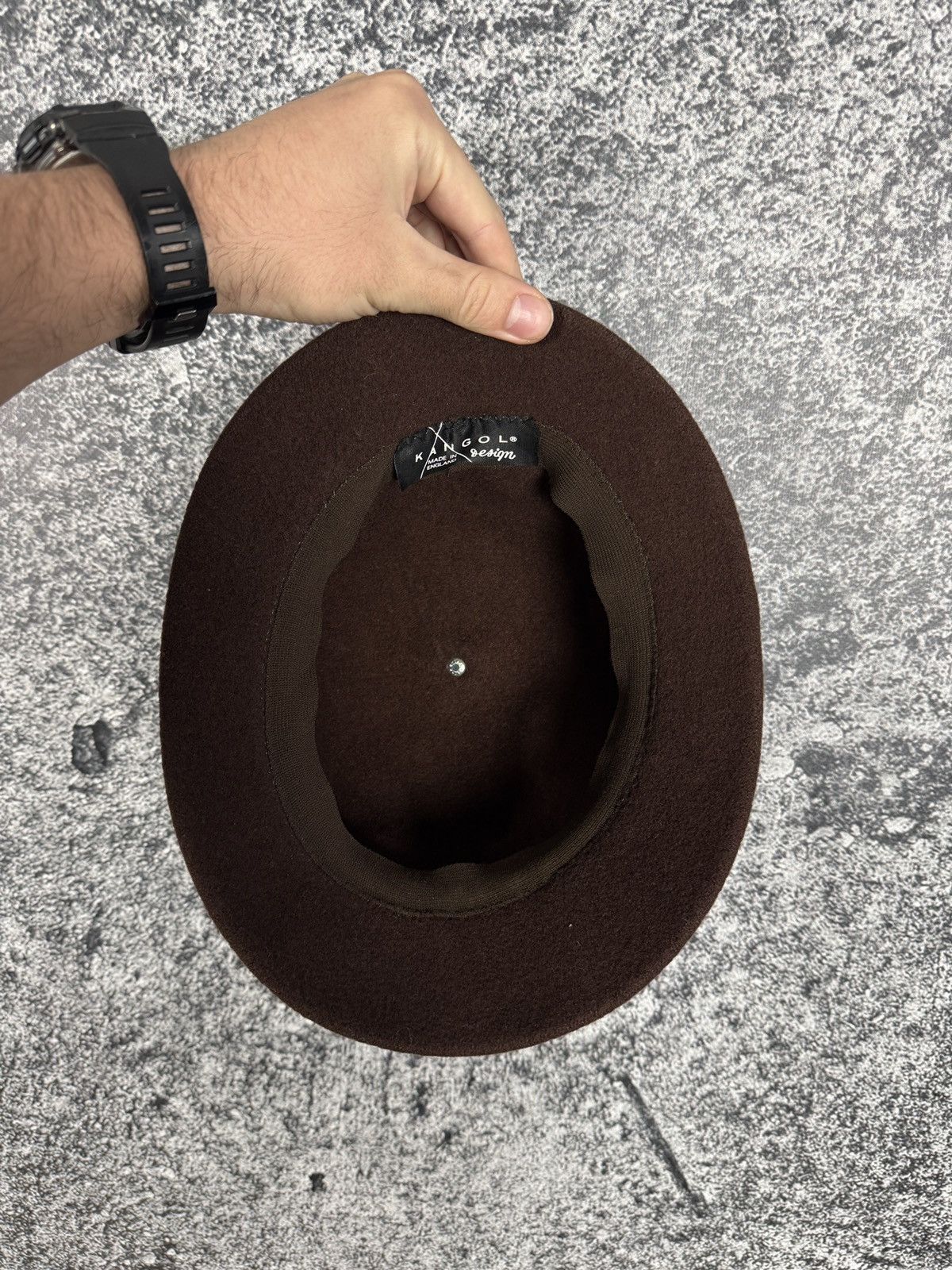 Kangol Vintage Kangol Design Wool Fedora Hat With Feather England Size 28 - 6 Thumbnail