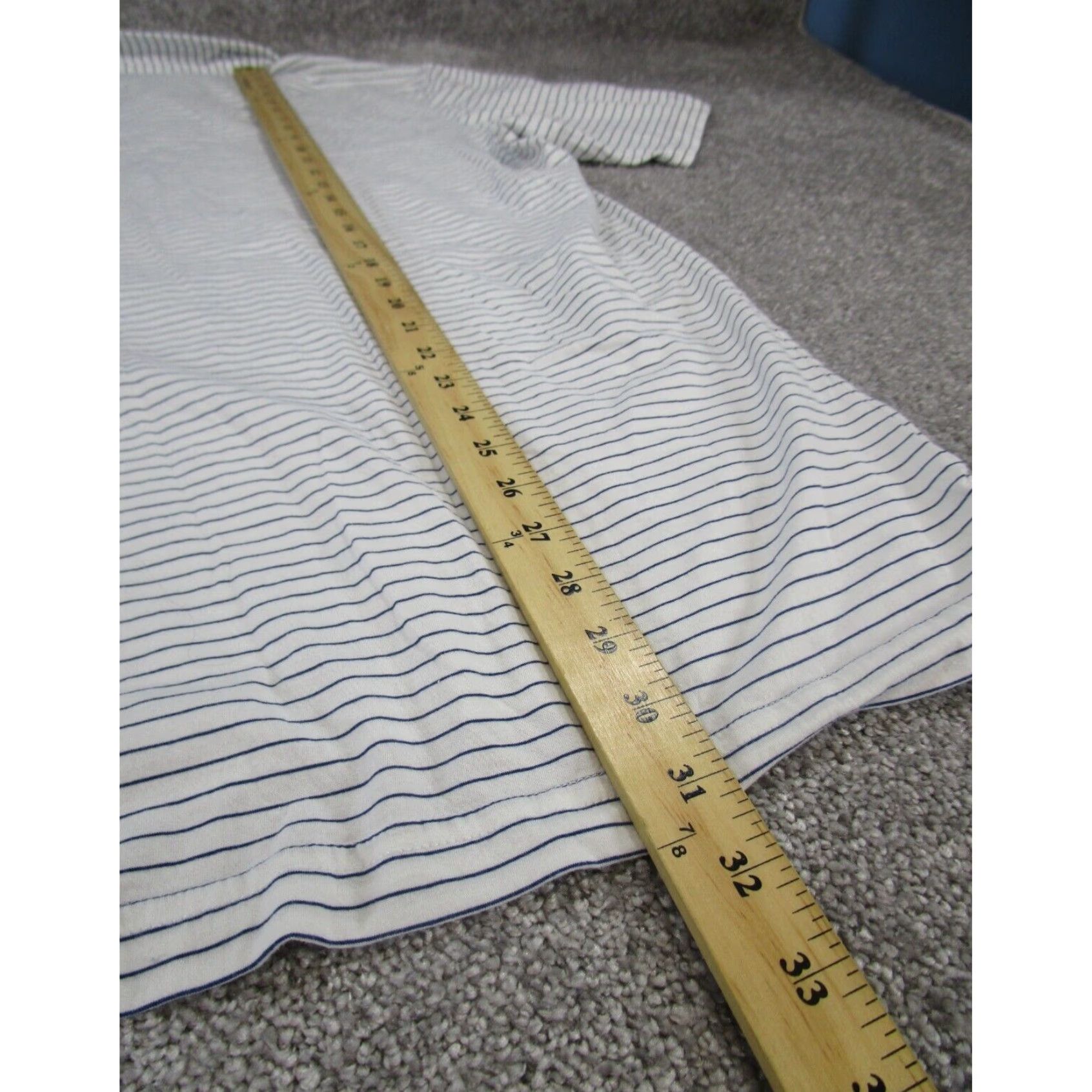 Peter Millar Peter Millar Golf Polo Shirt Mens XL White Striped Short Sleeve Regular Fit Size US XL / EU 56 / 4 - 4 Thumbnail