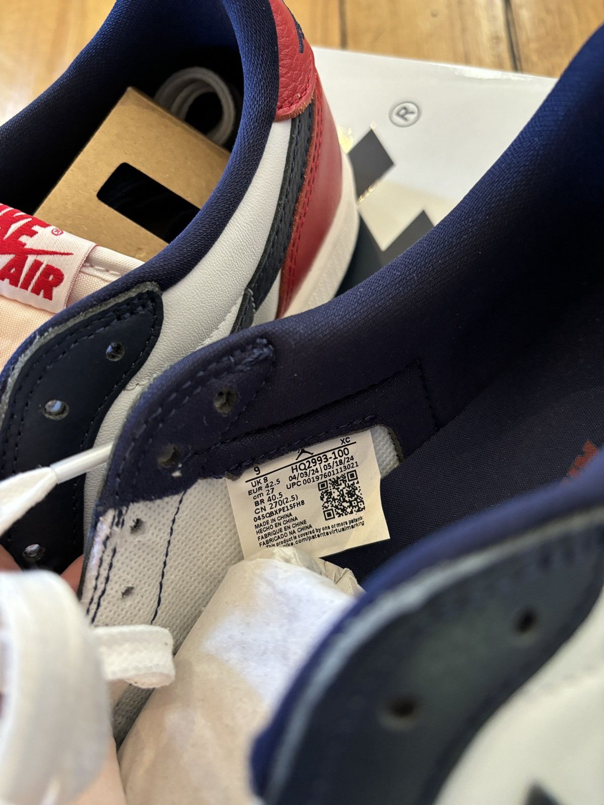 Jordan Brand × Nike Jordan 1 Low OG Howard University Size US 9 / EU 42 - 7 Thumbnail