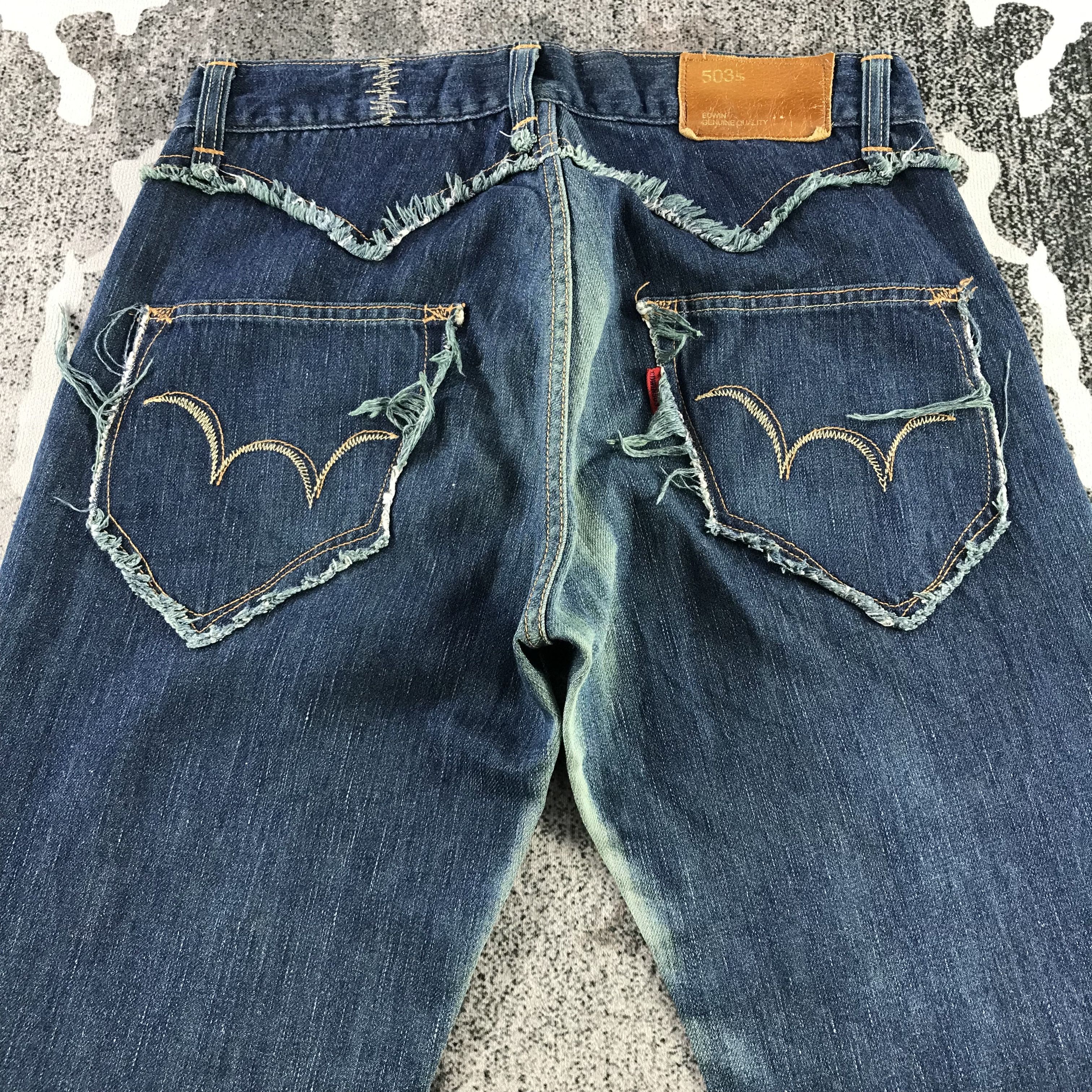 Edwin Vintage Edwin 503 Jeans Flare Denim KJ3357 Size US 31 - 4 Thumbnail