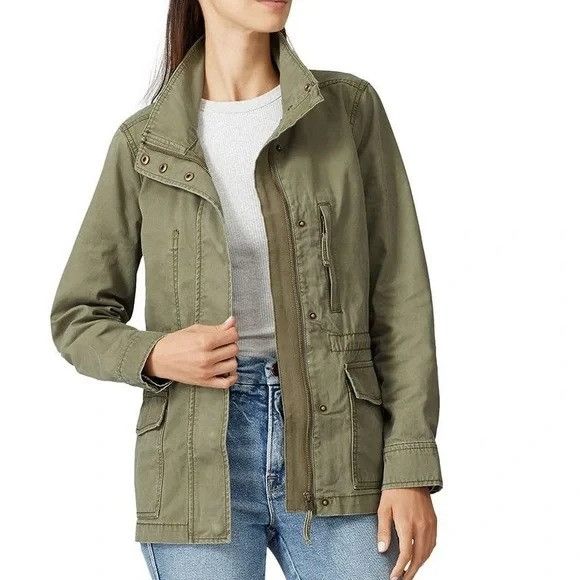 Madewell Madewell XS Olive Green Moto Military Army Utility Jacket PA Size XS / US 0-2 / IT 36-38 - 12 Thumbnail