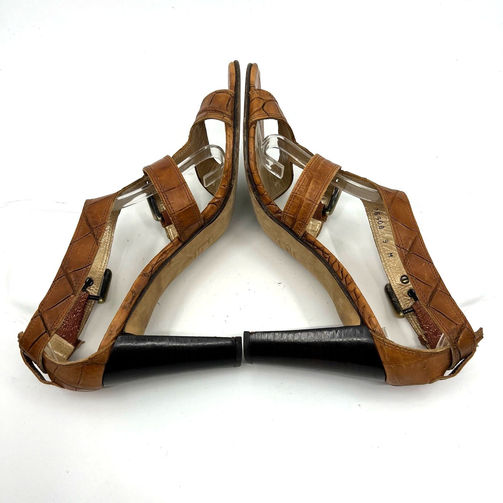 Stuart Weitzman Stuart Weitzman Brown Alligator Leather Sandals Women's 8 US Size US 9 / IT 39 - 7 Thumbnail