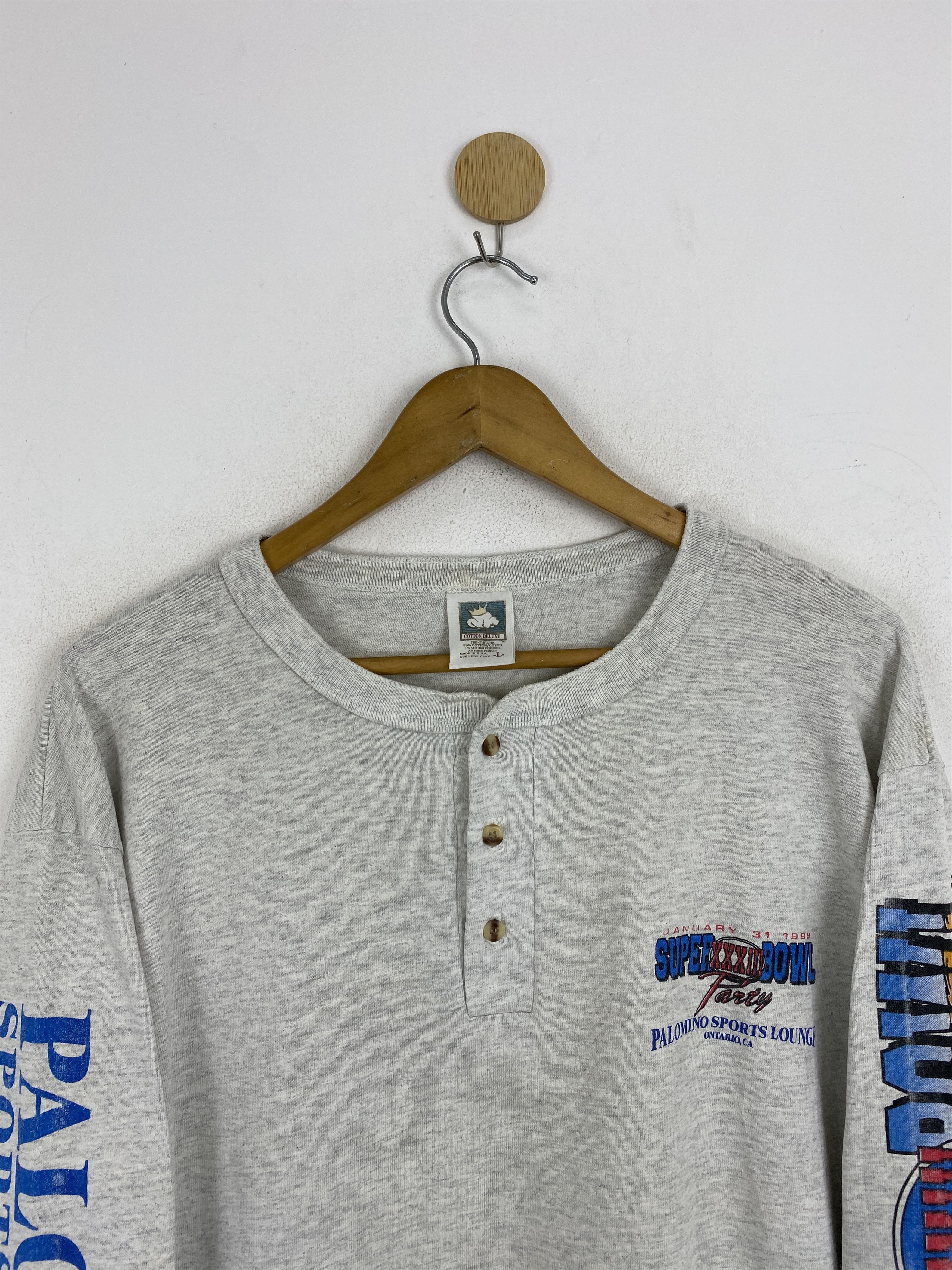 NFL × Vintage Vintage 90s Super Bowl Denver 1999 XXXIII Party Tee TA0611 Size US L / EU 52-54 / 3 - 3 Thumbnail