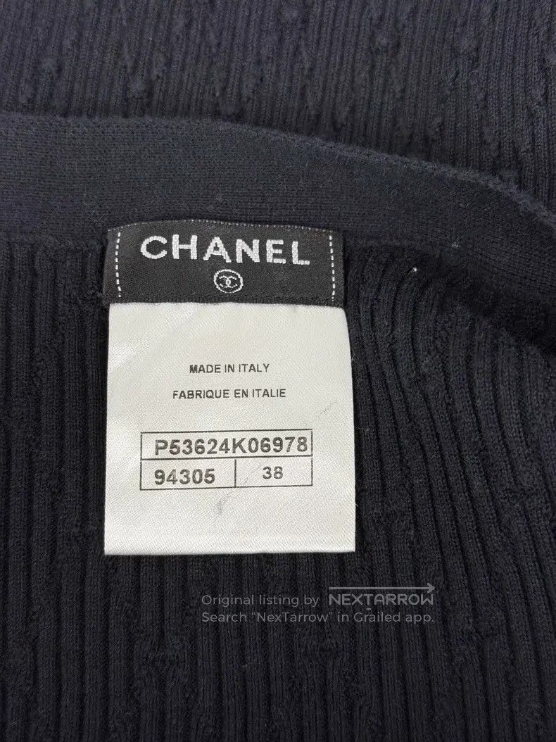 Chanel Chanel Black V-neck knitted cardigan coat Size XS / US 0-2 / IT 36-38 - 4 Thumbnail