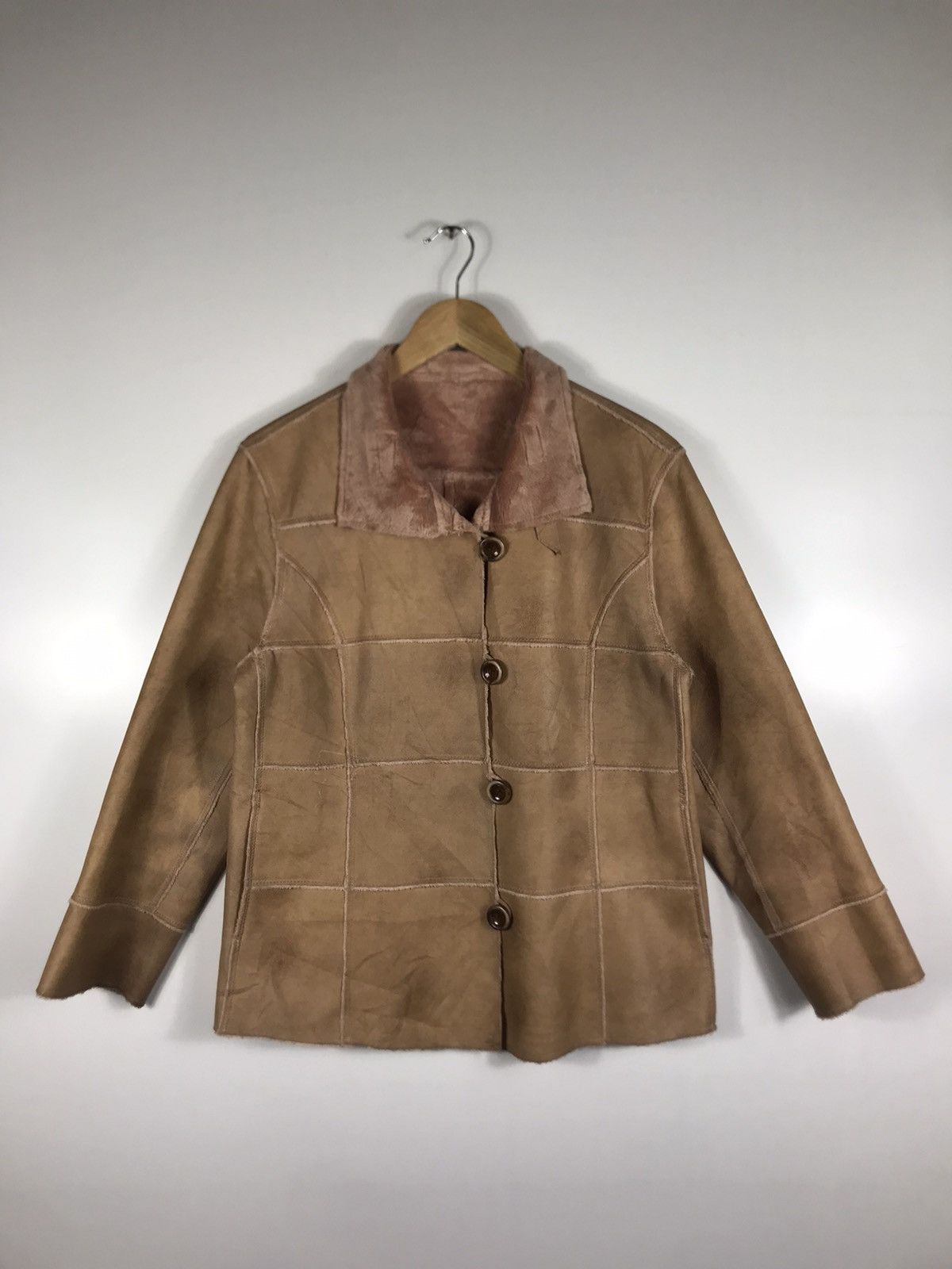 Japanese Brand ⚡️Vintage Frohlich Suede Leather Button Jacket Size M / US 6-8 / IT 42-44 - 1 Thumbnail