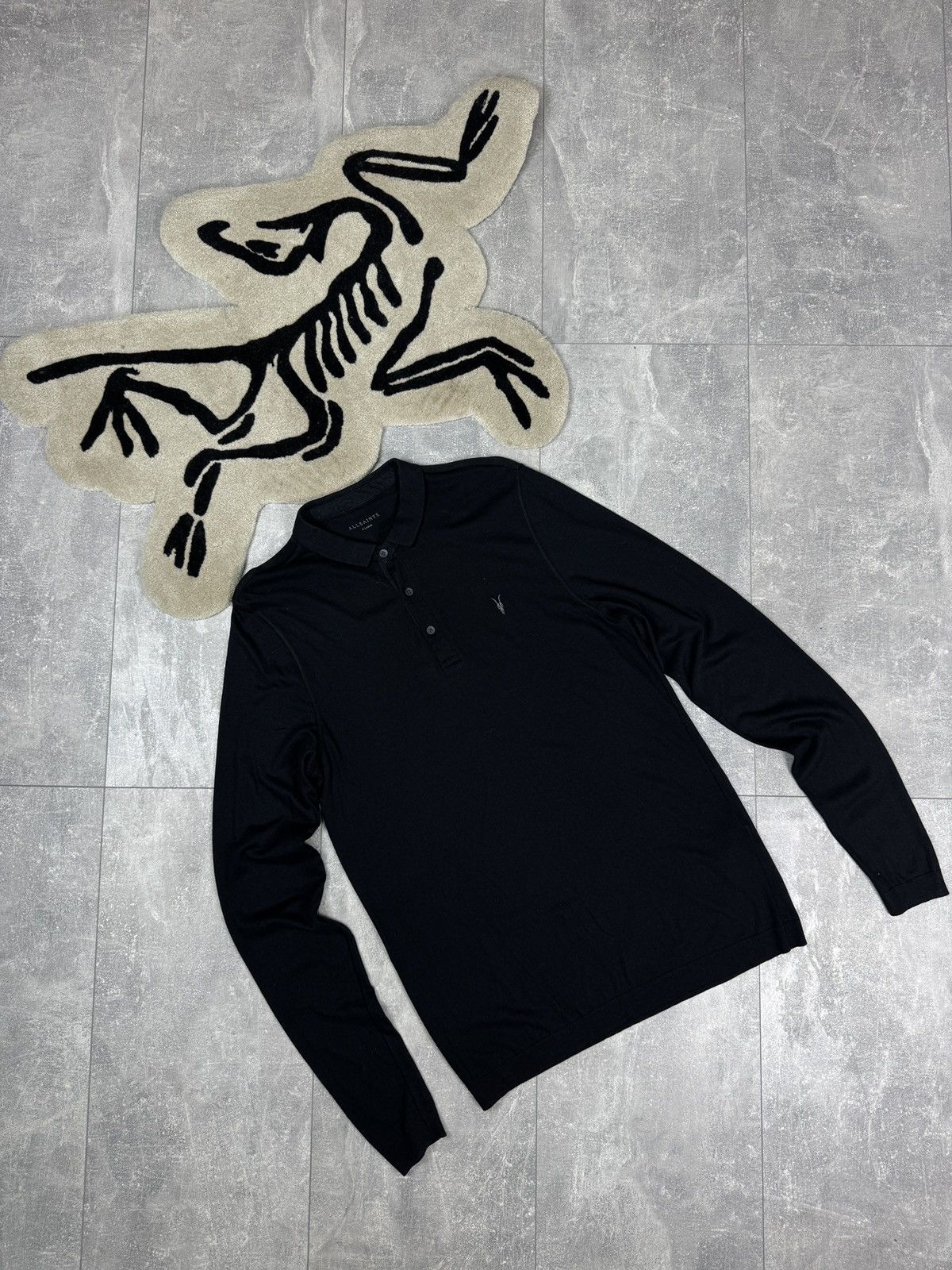 Allsaints Vintage AllSaints parlour ls polo long-sleeve T-shirt tee Size US XL / EU 56 / 4 - 1 Thumbnail