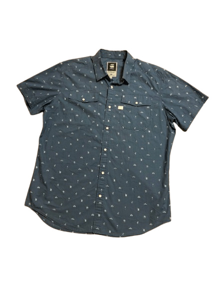 G-Star Vintage G-Star Raw Y2K Print Button Up Shirt Size XXL Size US XXL / EU 58 / 5 - 1 Thumbnail