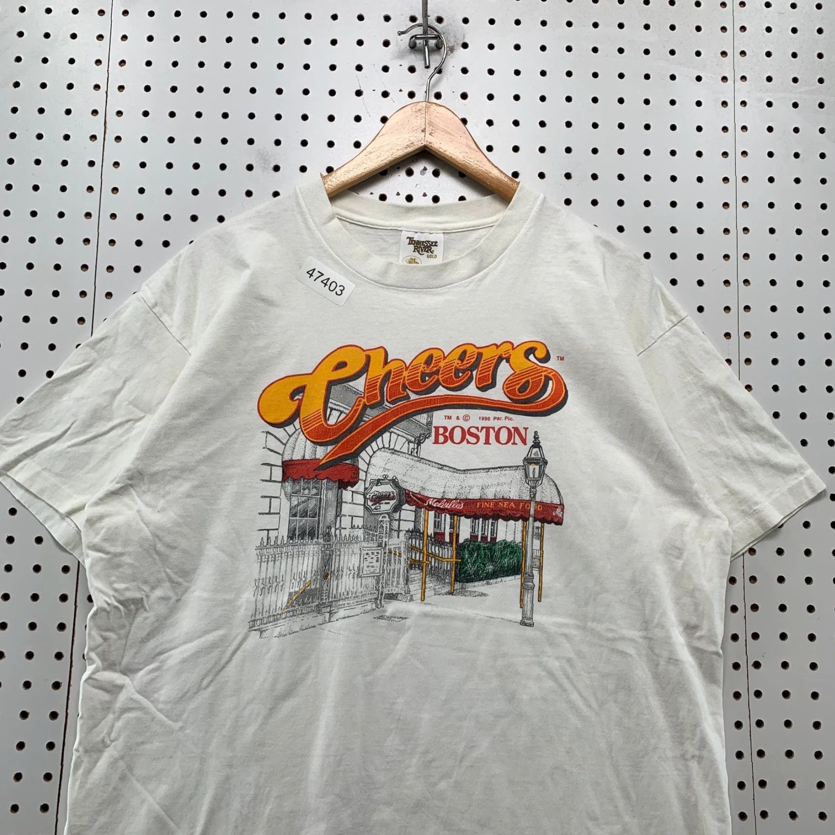 Vintage Vintage 90s Cheers Boston Bar T Shirt Mens XL White Single Stitch TV Beer USA Size US XL / EU 56 / 4 - 4 Thumbnail