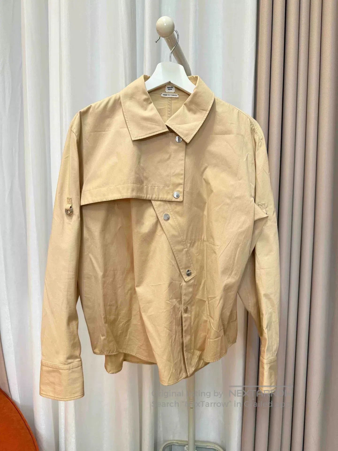 Hermes Hermes Asymmetrical Shirt Jacket. Size US S / EU 44-46 / 1 - 1 Thumbnail