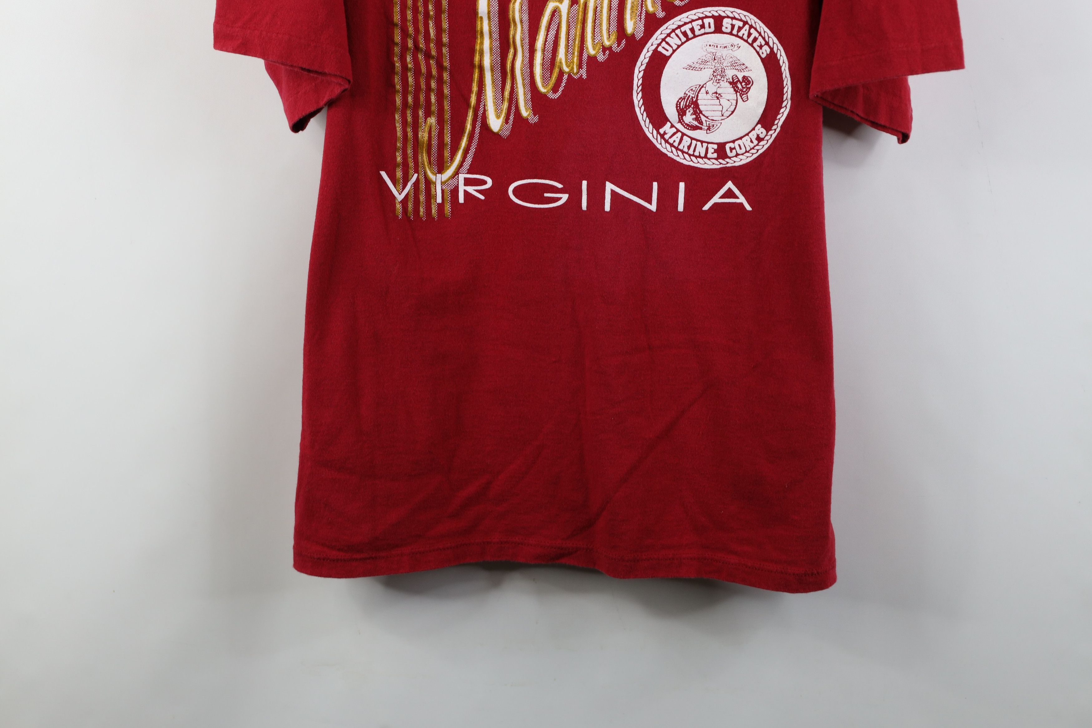 Vintage Vintage 90s Marines Quantico Short Sleeve T-Shirt USA Size US XL / EU 56 / 4 - 3 Thumbnail
