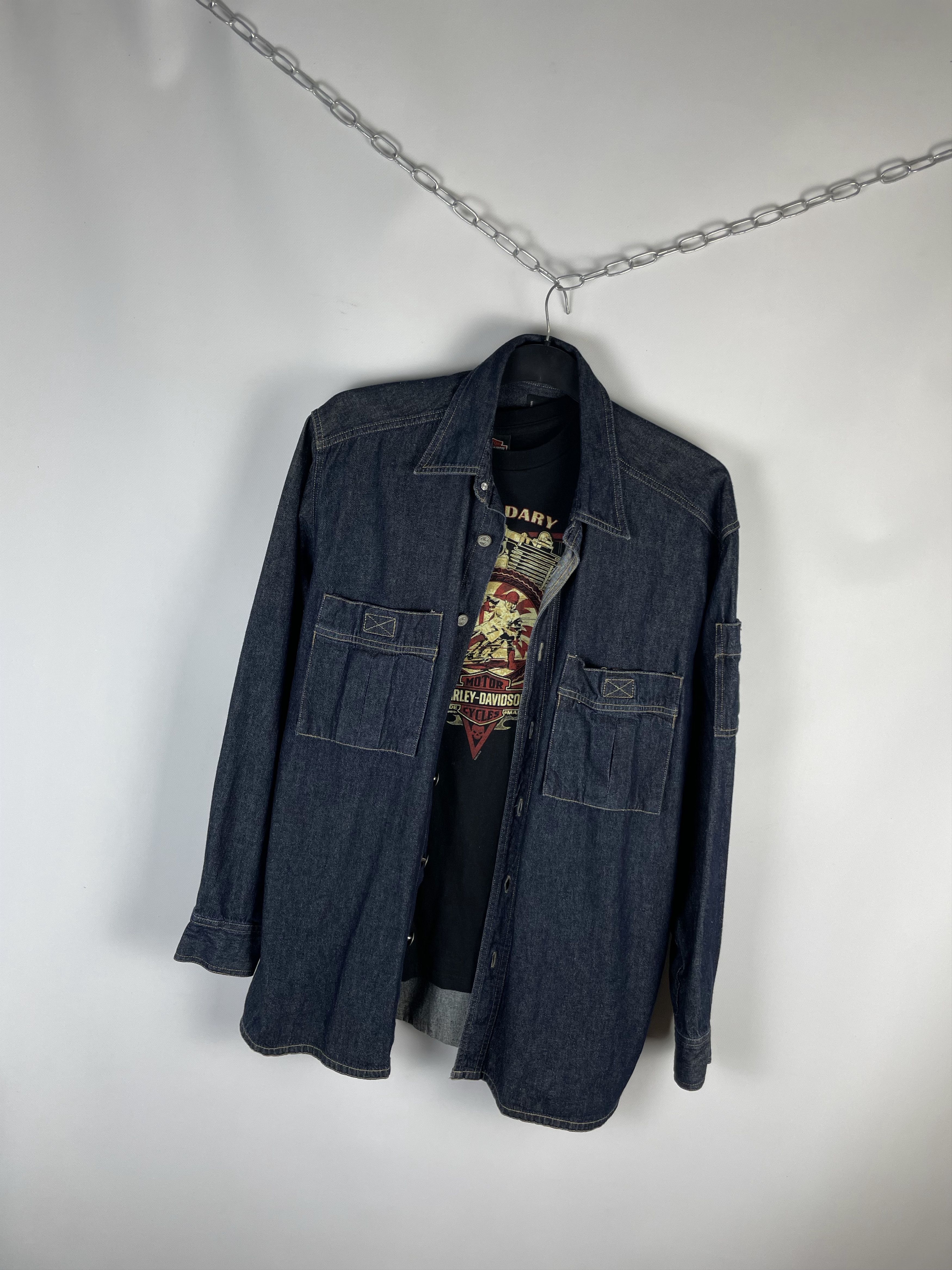 Levi's American Vintage Levi’s Silver Tab Denim Overshirt Y2K Size US M / EU 48-50 / 2 - 2 Thumbnail
