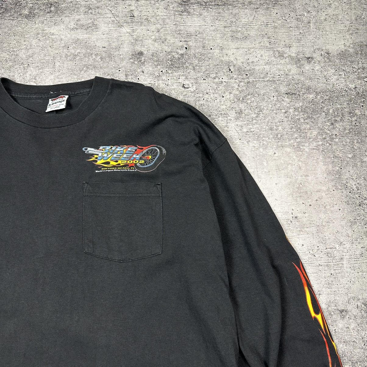 Vintage Vintage USA 2002 Daytona Bike Week Long Sleeve Flames Size US XXL / EU 58 / 5 - 3 Thumbnail
