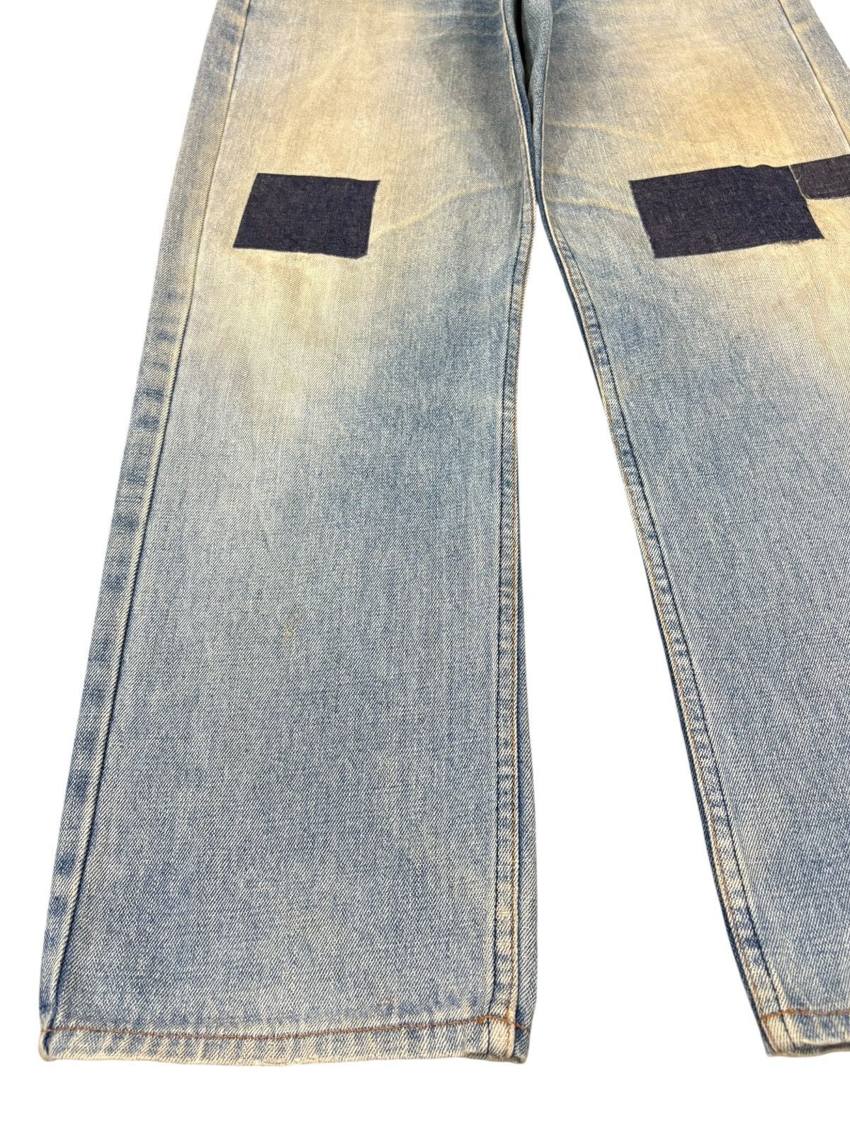 Japanese Brand Vintage Japanese Brand Mud Wash Patches Loose Jeans Size US 32 / EU 48 - 6 Thumbnail