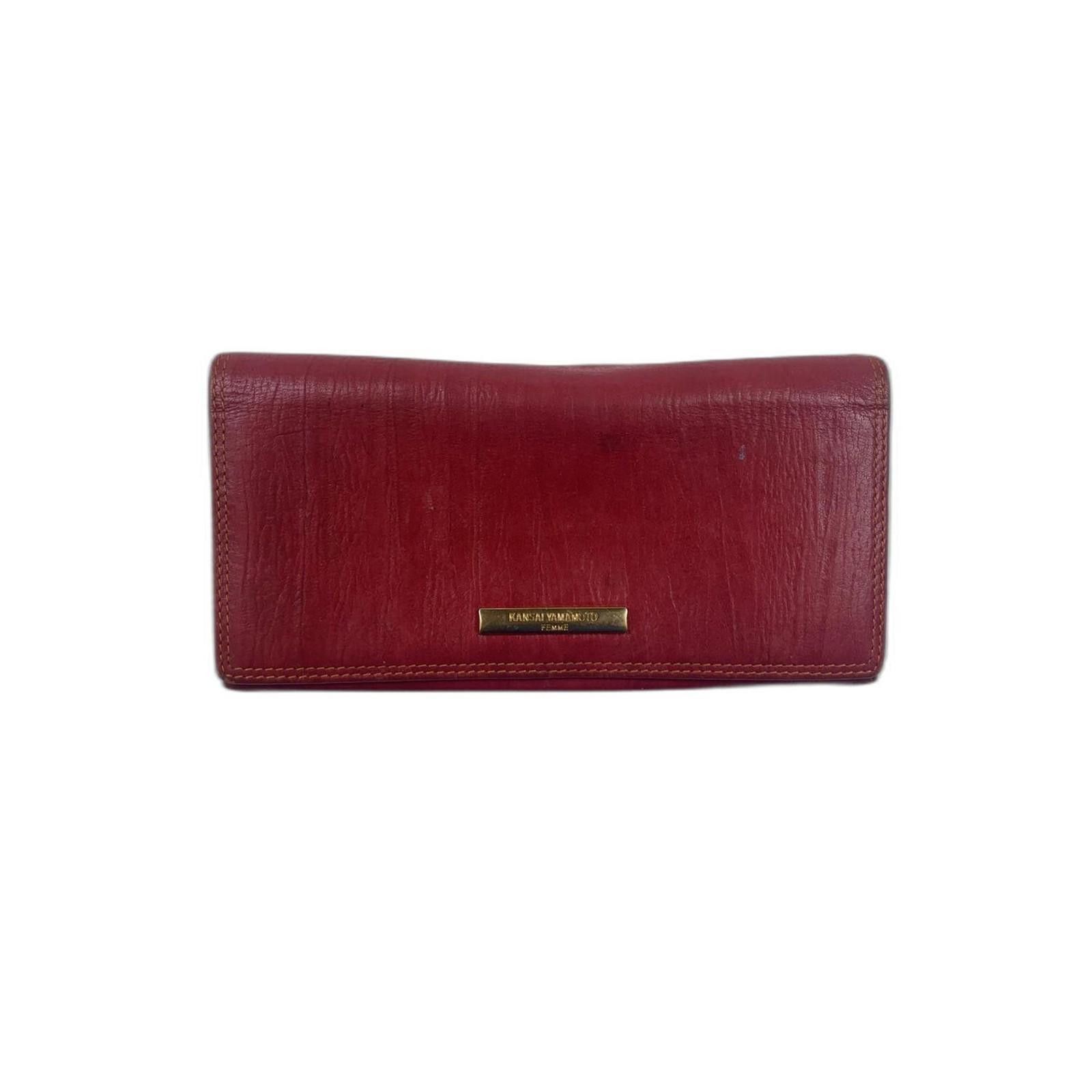 Kansai Yamamoto Kansai Yamamoto Femme Classic Vintage Leather Wallet Pink Size ONE SIZE - 1 Thumbnail