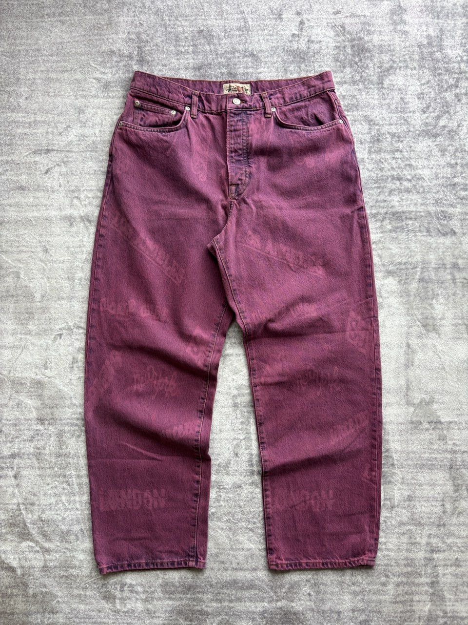 Stussy Stussy Worldwide Big Ol Jeans Magenta Purple sz 32 Size US 32 / EU 48 - 4 Thumbnail