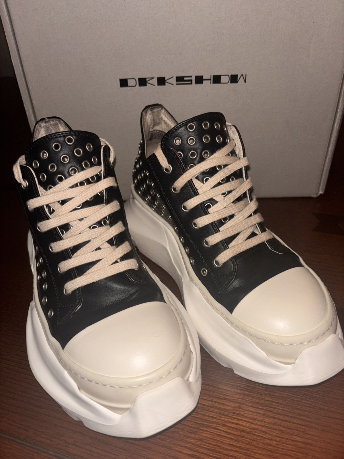 Rick Owens Drkshdw RICK OWENS DRKSHDW Black Edfu Abstract Sneakers Size 41.5 Size US 8.5 / EU 41-42 - 5 Thumbnail