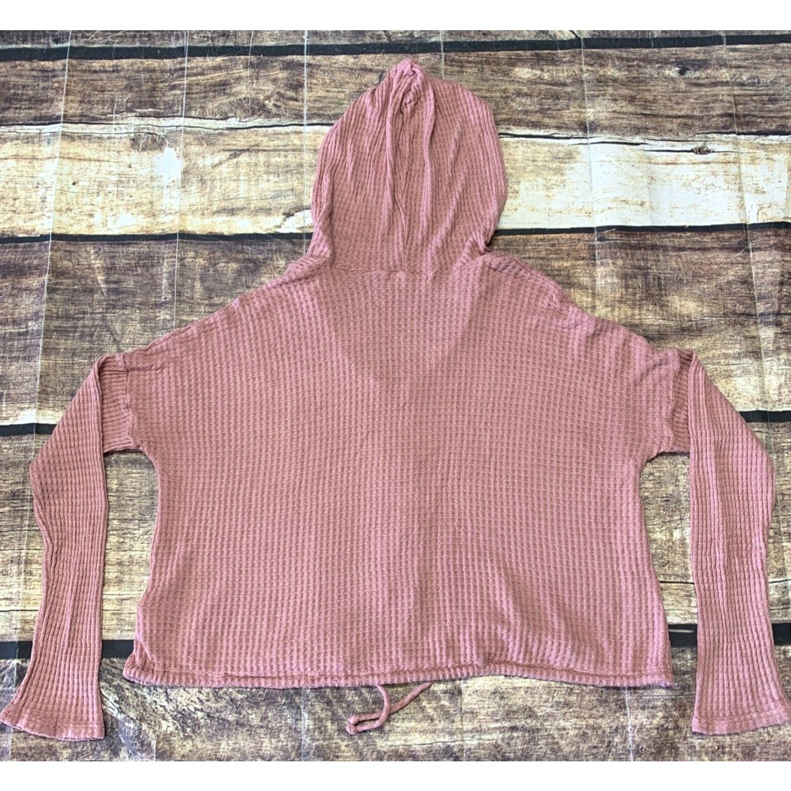 Pinko JOLIE Pullover Cropped Sweater Top Woman's Size M Peachy Pink Long Sleeve V-Neck Casual Shirt Womens Size M / US 6-8 / IT 42-44 - 7 Thumbnail