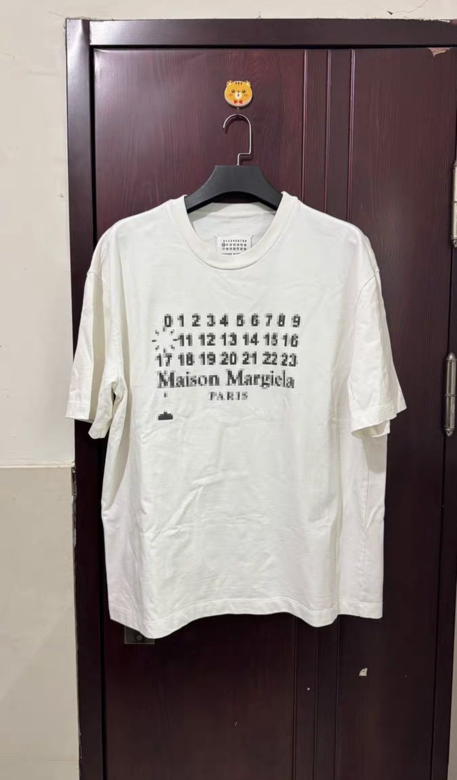 Maison Margiela Maison Margiela White mosaic blurred digital logo short sle Size US S / EU 44-46 / 1 - 1 Thumbnail