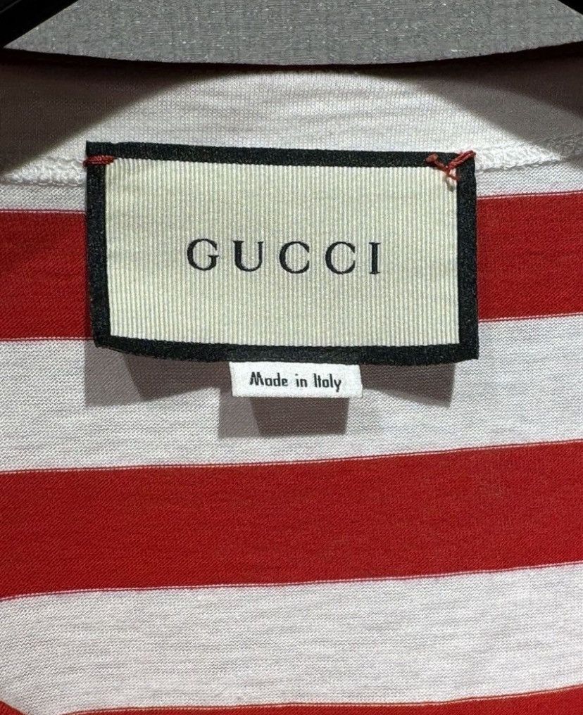 Gucci Gucci Striped Patch T-Shirt Red/White Size XS / US 0-2 / IT 36-38 - 4 Thumbnail
