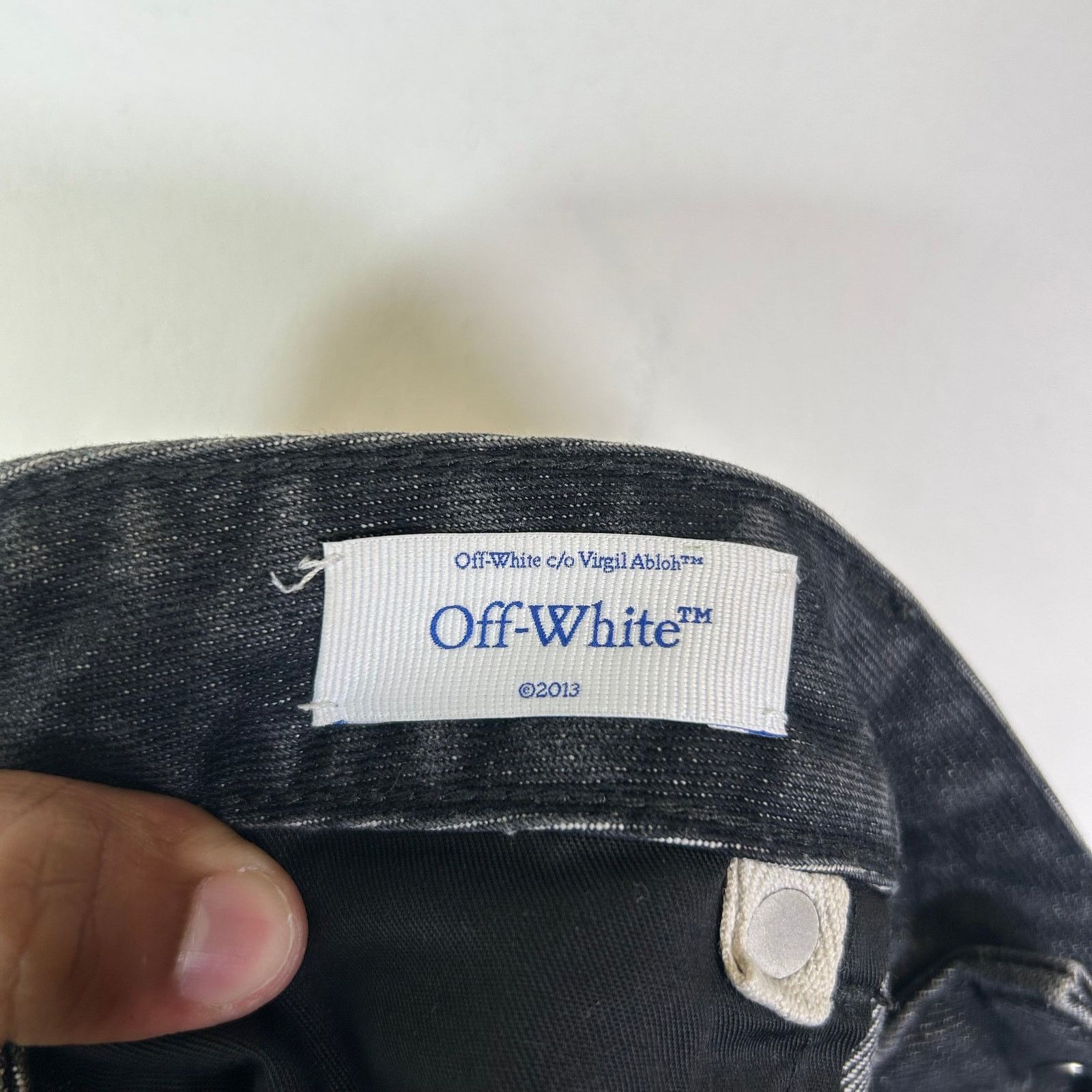 Off-White Off-White Black Washed Zipper Denim Shorts Size US 36 / EU 52 - 4 Thumbnail