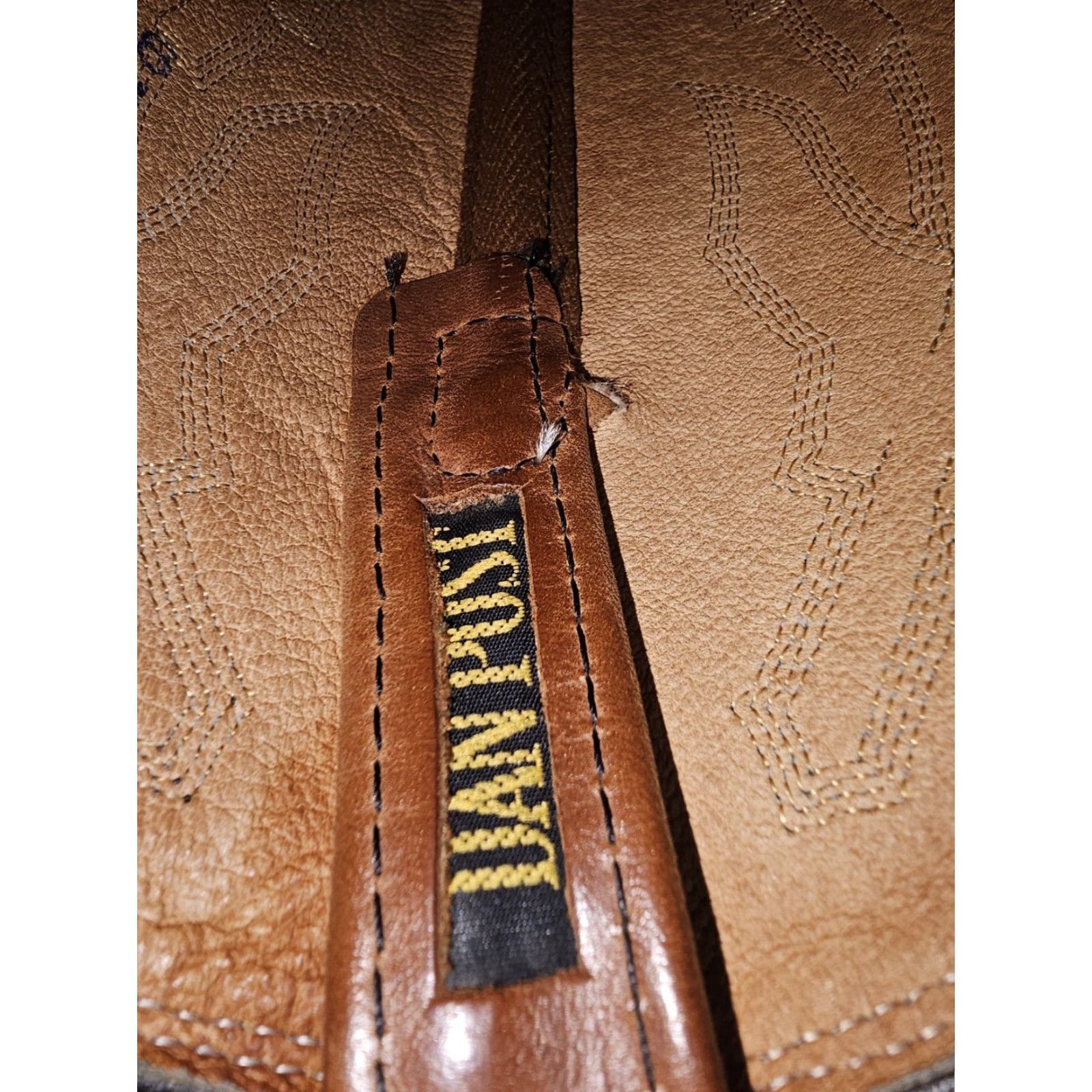 Dan Post VINTAGE Dan Post Marlboro Boots Tan Cowhide Leather Western Cowboy Sz 7M - Classic Cowboy Boots, 1970s, Leather, Boots, tan, Mens Size US 7 / EU 40 - 7 Thumbnail