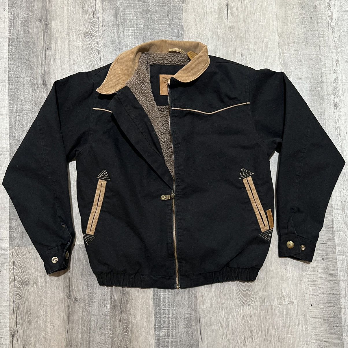 Panhandle Slim Powder River Outfitters Arrow Pocket Sherpa Western Jacket Size L / US 10 / IT 46 - 1 Thumbnail
