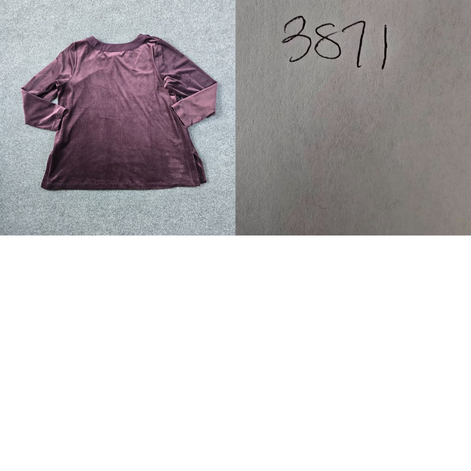 J. Jill J Jill Top Womens Size Large Petite Purple Burgundy Long Sleeve Velour Casual Shirt Blouse Womens Mens? Size L / US 10 / IT 46 - 8 Thumbnail
