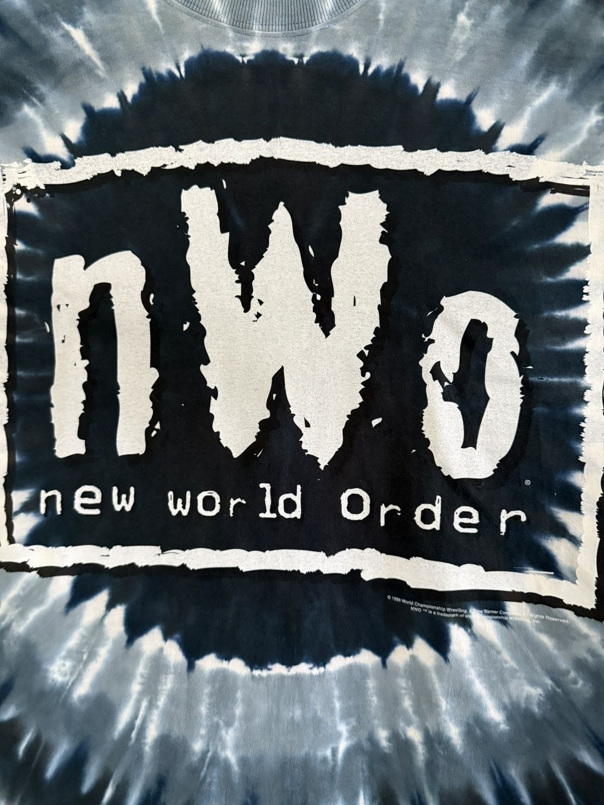 Liquid Blue NWO New World Order 1998 Liquid Blue Tie Dye WCW Size US XL / EU 56 / 4 - 4 Thumbnail