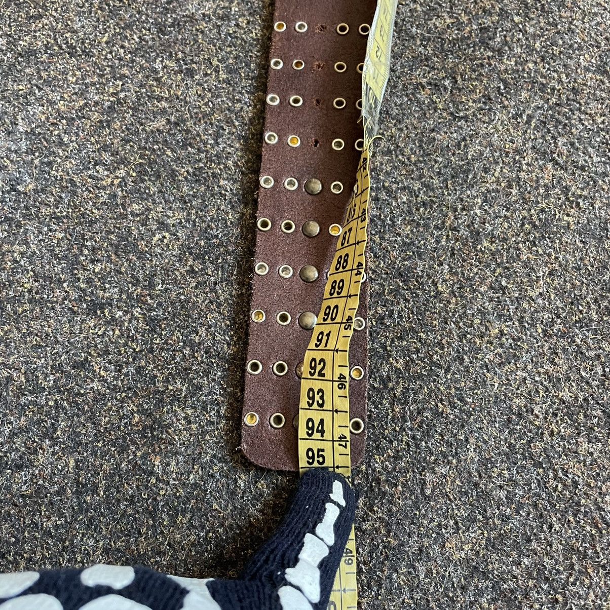 Vintage Vintage 90s Japanese Studded Leather Belt Goth Archive OS Size ONE SIZE - 6 Thumbnail