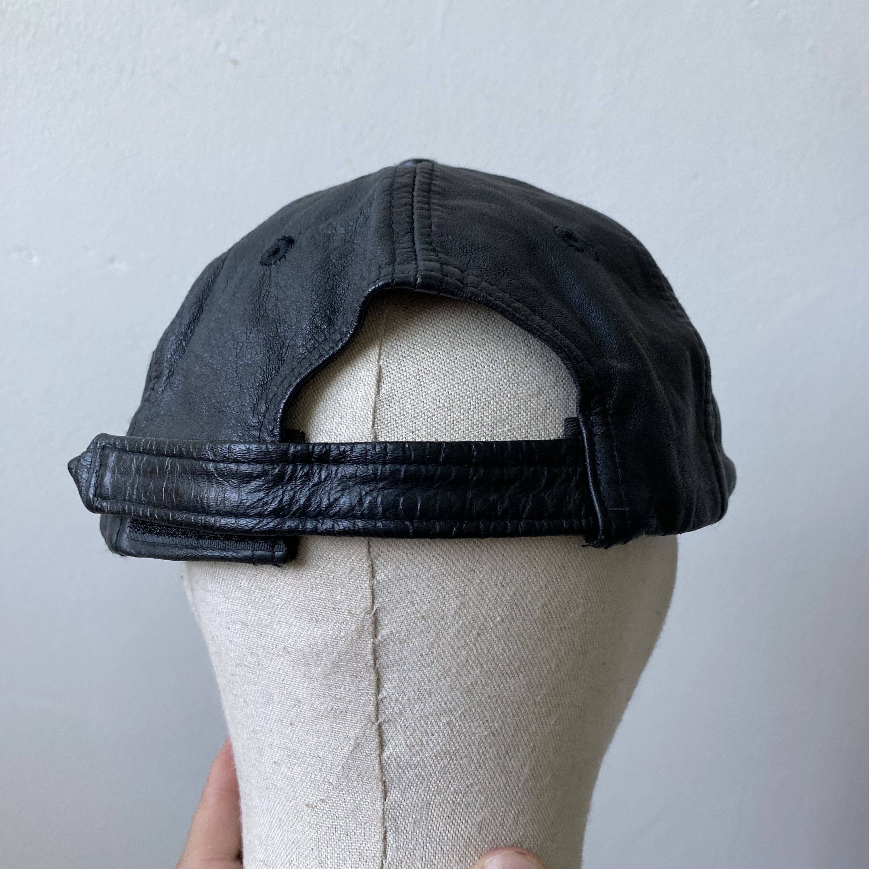 NFL Vintage 1992s NFL Raiders Leather Cap pro one Made in Usa Size ONE SIZE - 4 Thumbnail