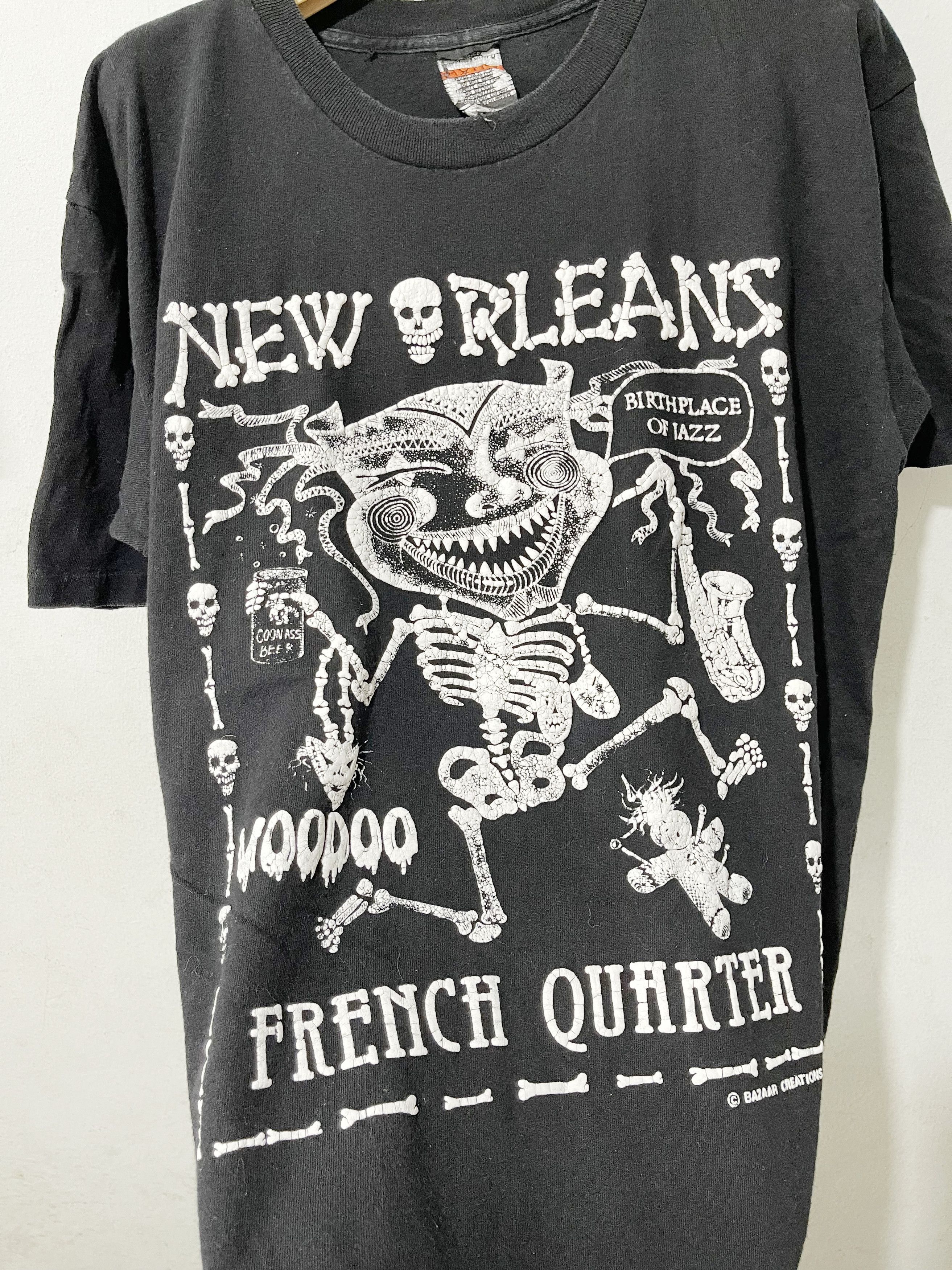 Band Tees × Jazz Cartier × Vintage Vintage 90s Voodoo New Orleans Jazz Shirt Size US L / EU 52-54 / 3 - 2 Thumbnail