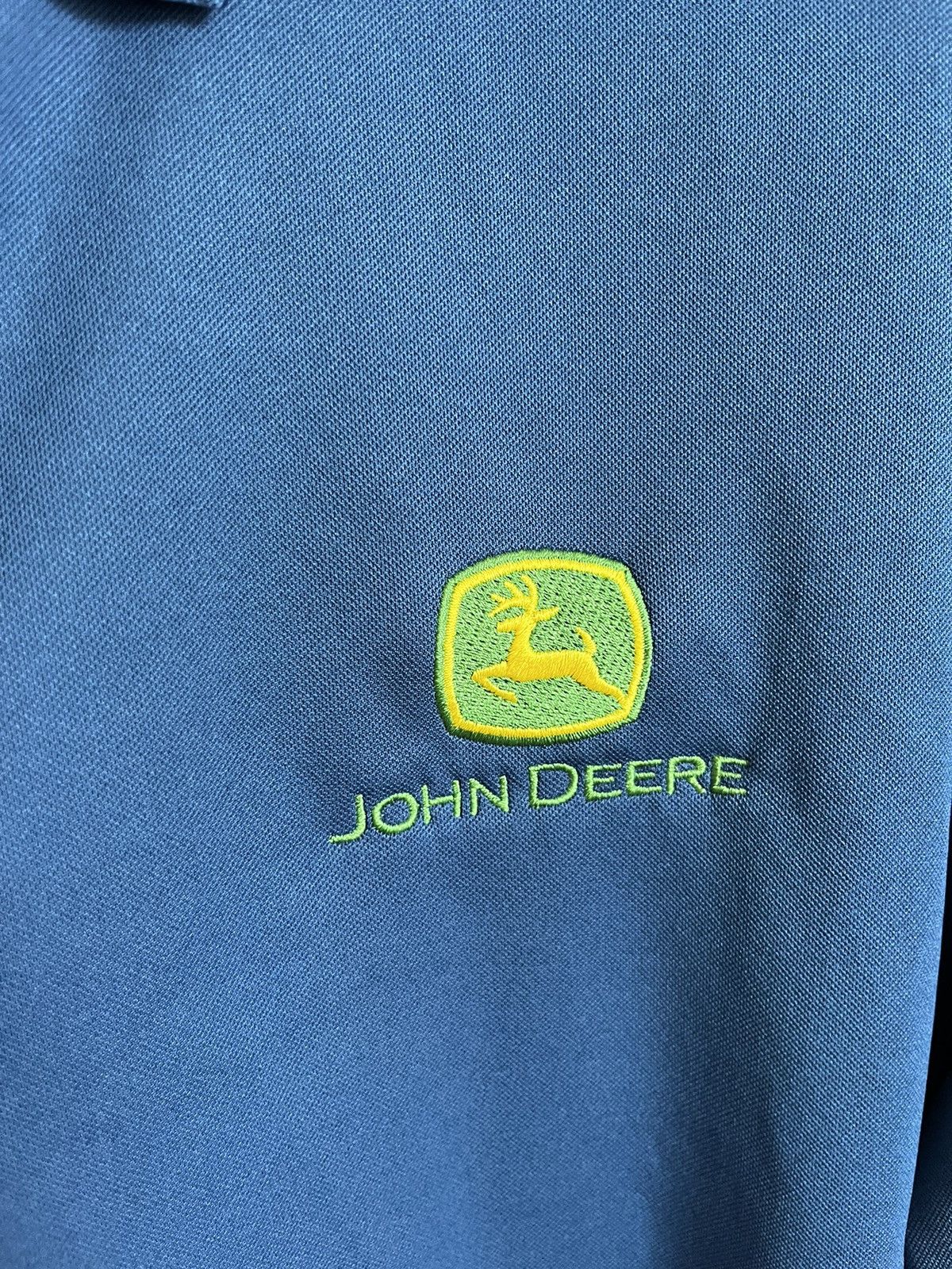 John Deere Nike Golf Dri-Fit Micro Pique Polo Shirt Size US L / EU 52-54 / 3 - 4 Thumbnail