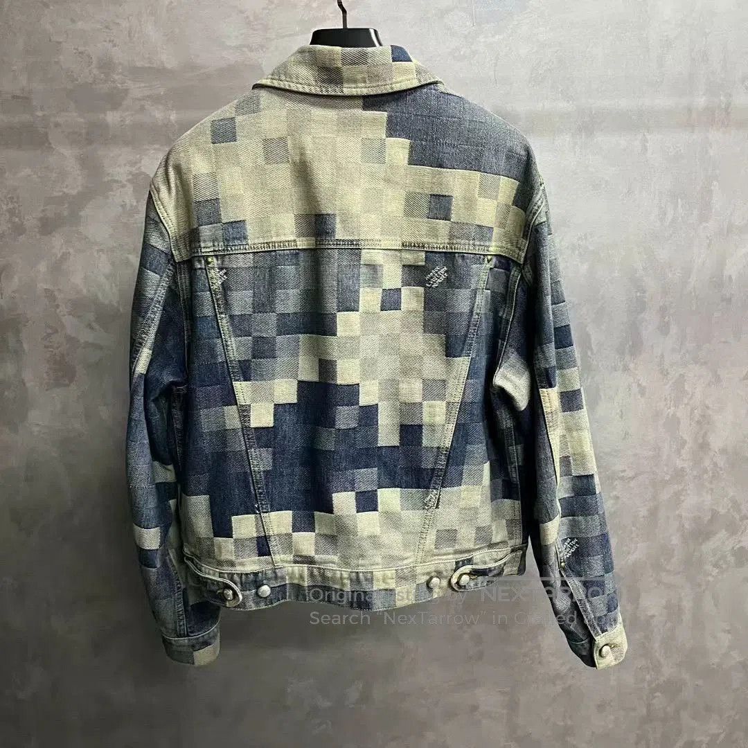 Louis Vuitton blue mosaic print button-up denim jacket. Size US L / EU 52-54 / 3 - 2 Thumbnail