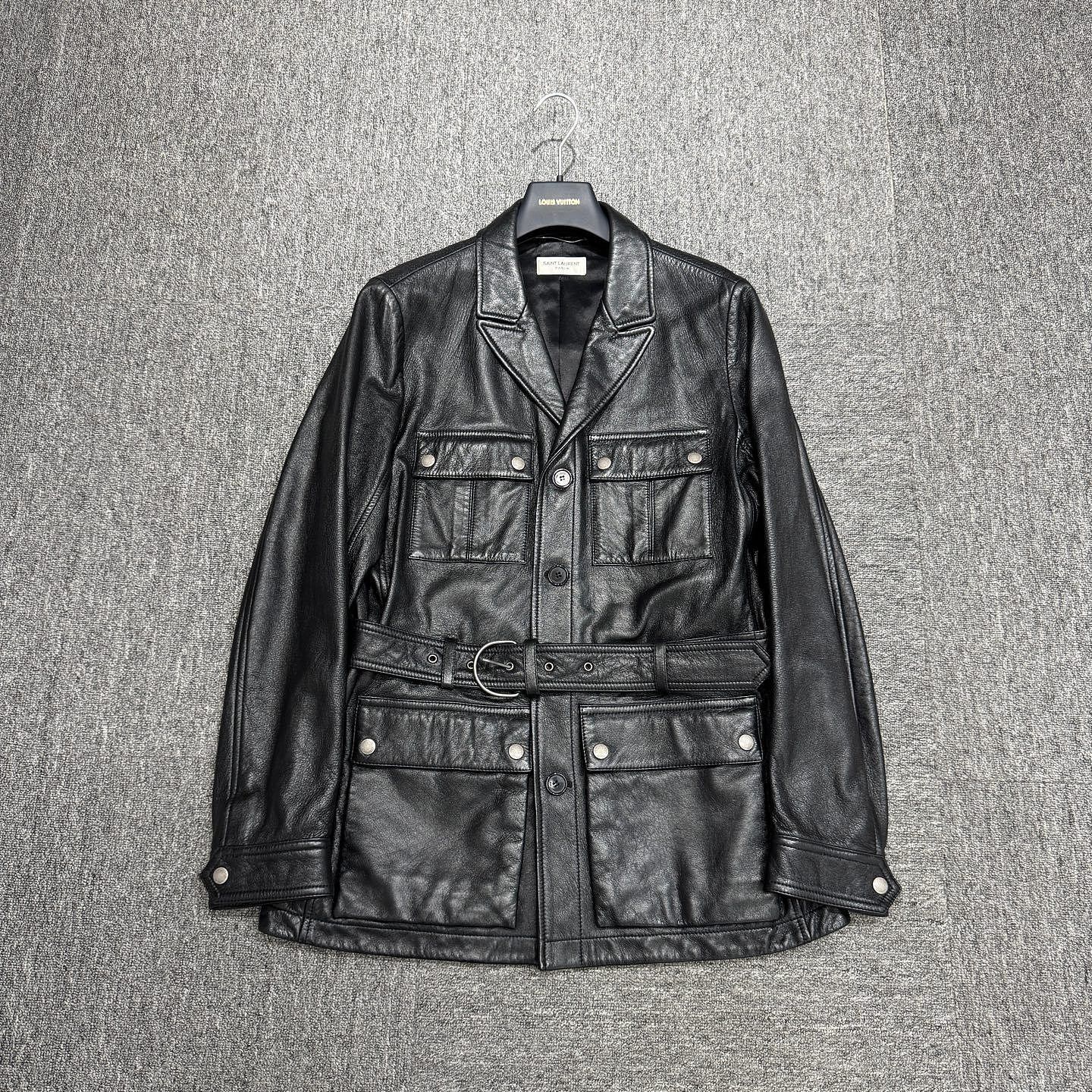 Saint Laurent Paris Saint Laurent Belted Lambskin Leather Jacket Size 50 Size US M / EU 48-50 / 2 - 1 Thumbnail