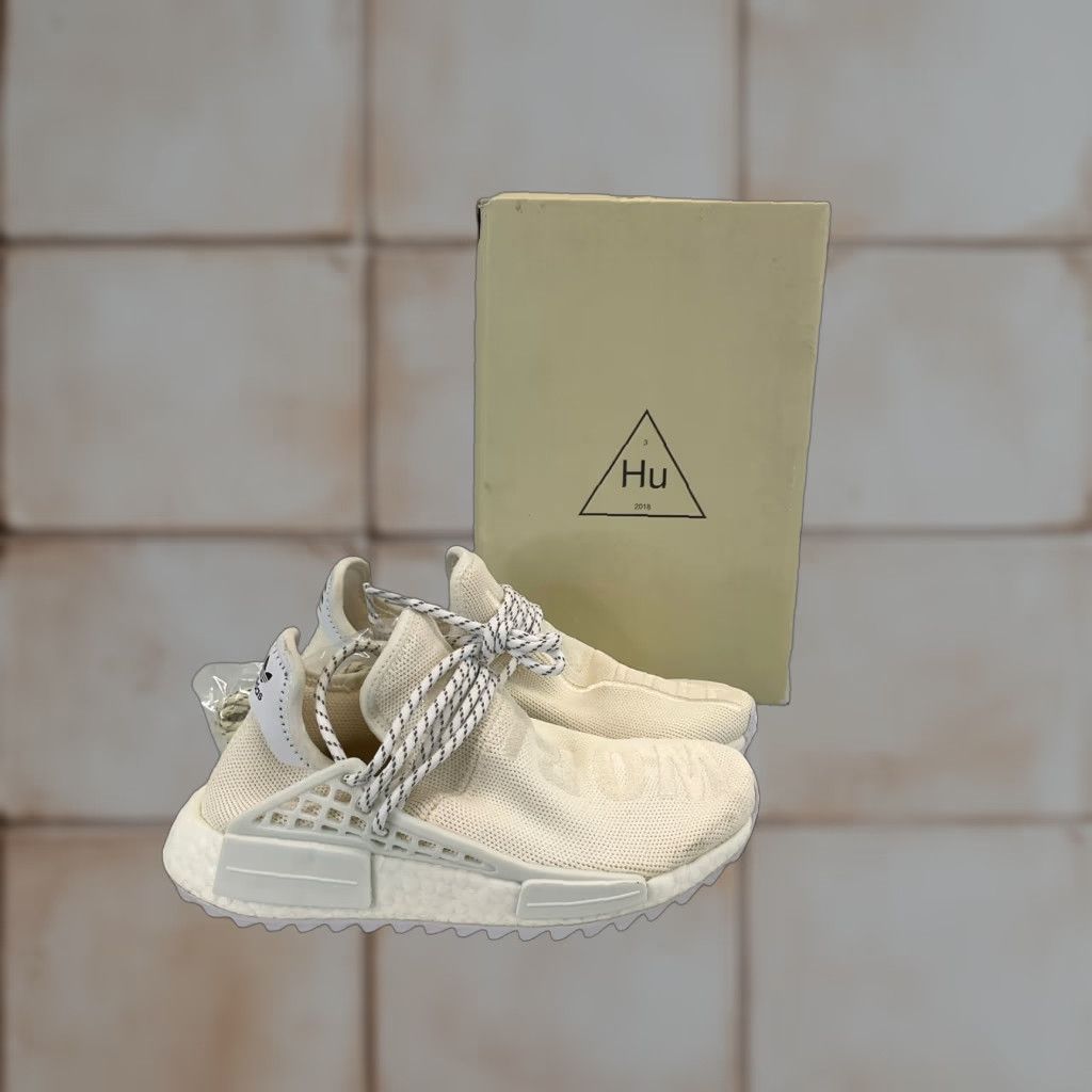 Adidas Pharrell x NMD Human Race Trail Blank Canvas Cream White