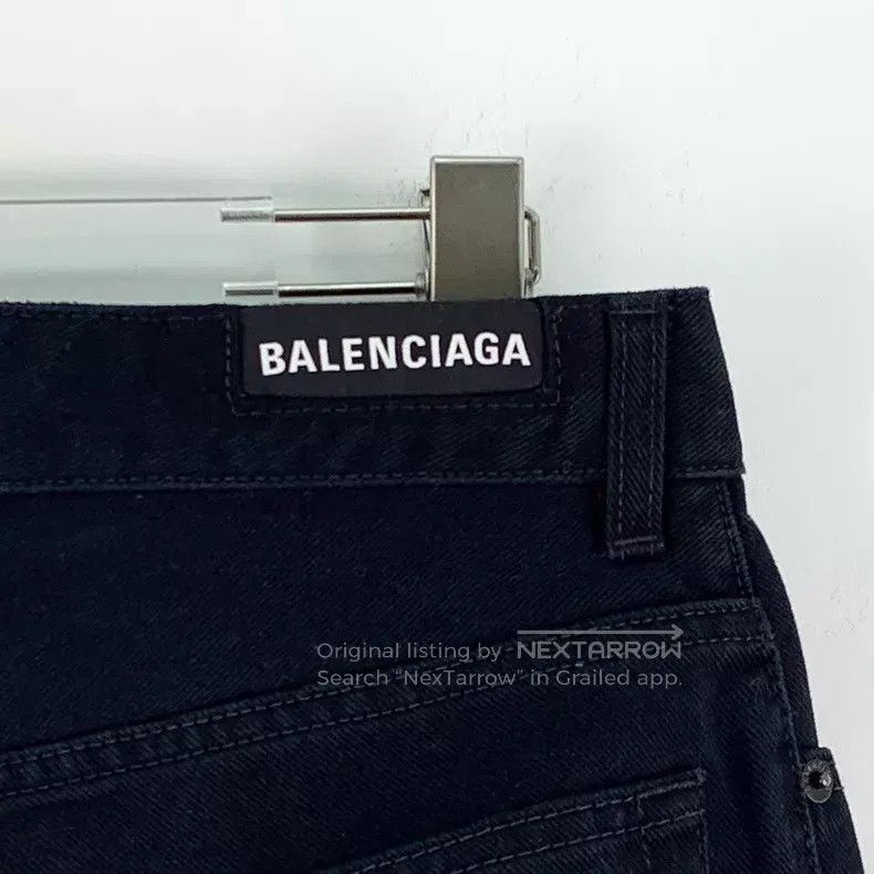 Balenciaga Balenciaga Size L Black Cotton Casual Denim Long Pants Size US 27 - 5 Thumbnail