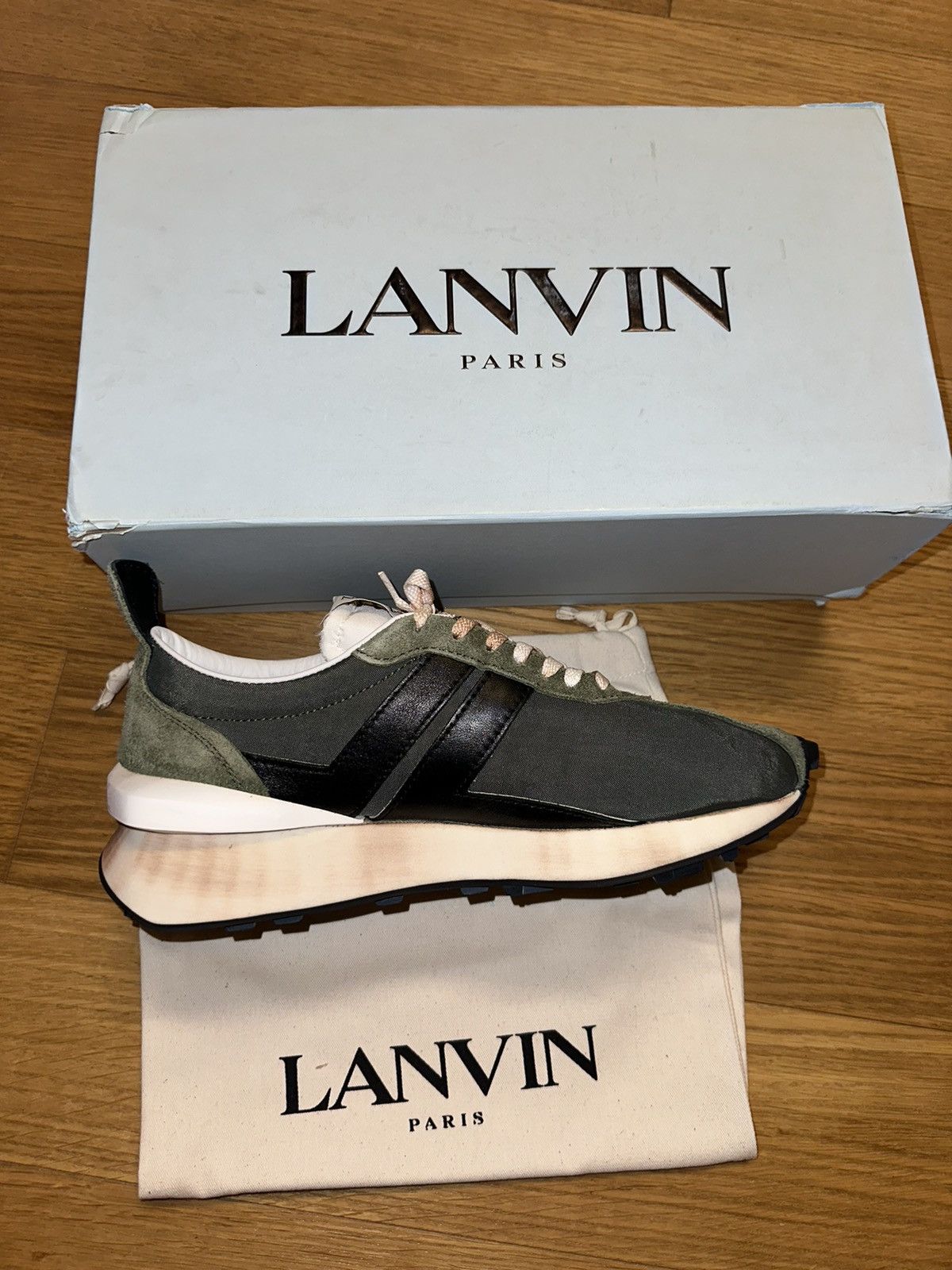 Lanvin Lanvin Men's JL Runner Colorblock Sneakers US9 (43EU) Size US 9 / EU 42 - 5 Thumbnail