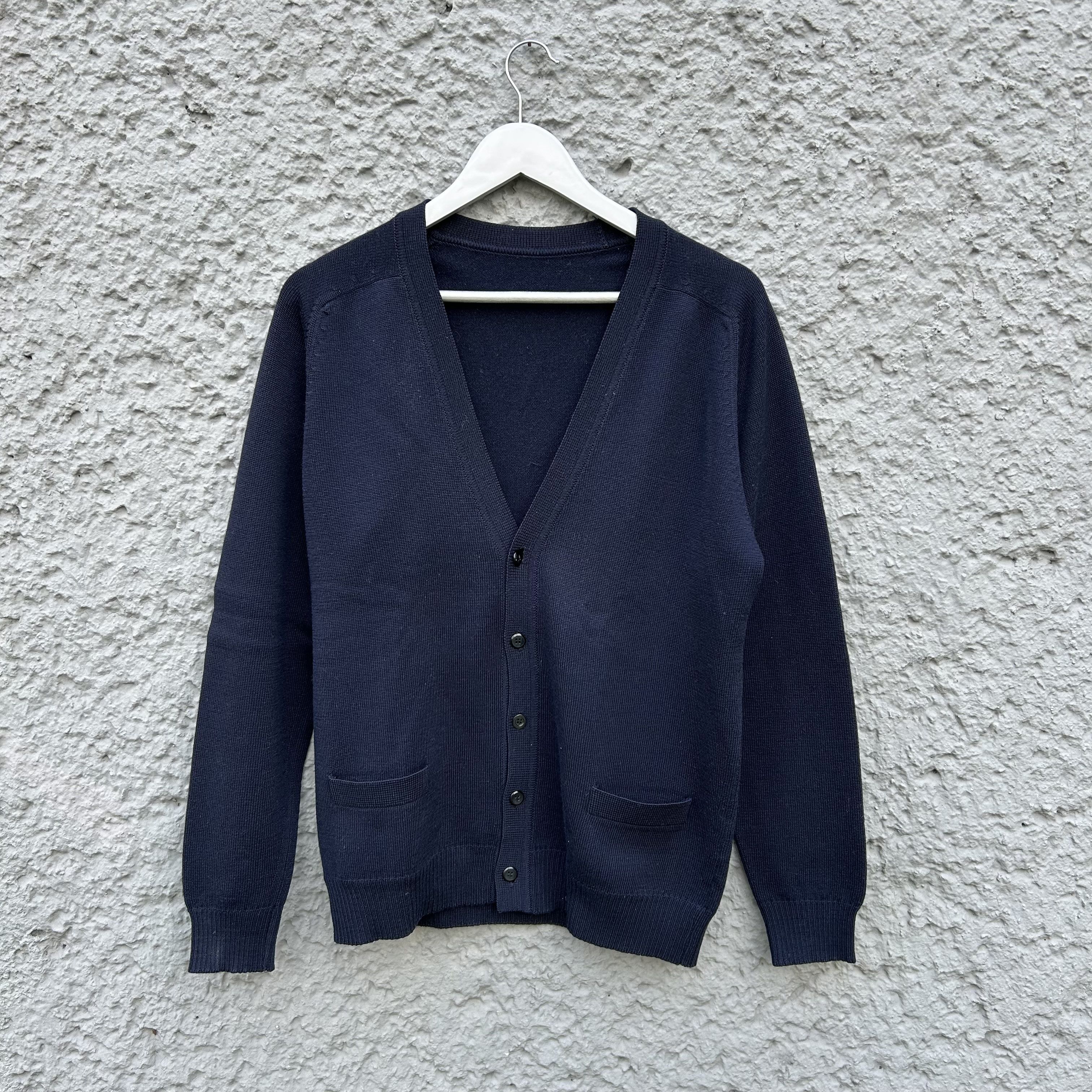 Vintage Vintage Blue Wool Cardigan Sweater Top Size US L / EU 52-54 / 3 - 1 Thumbnail