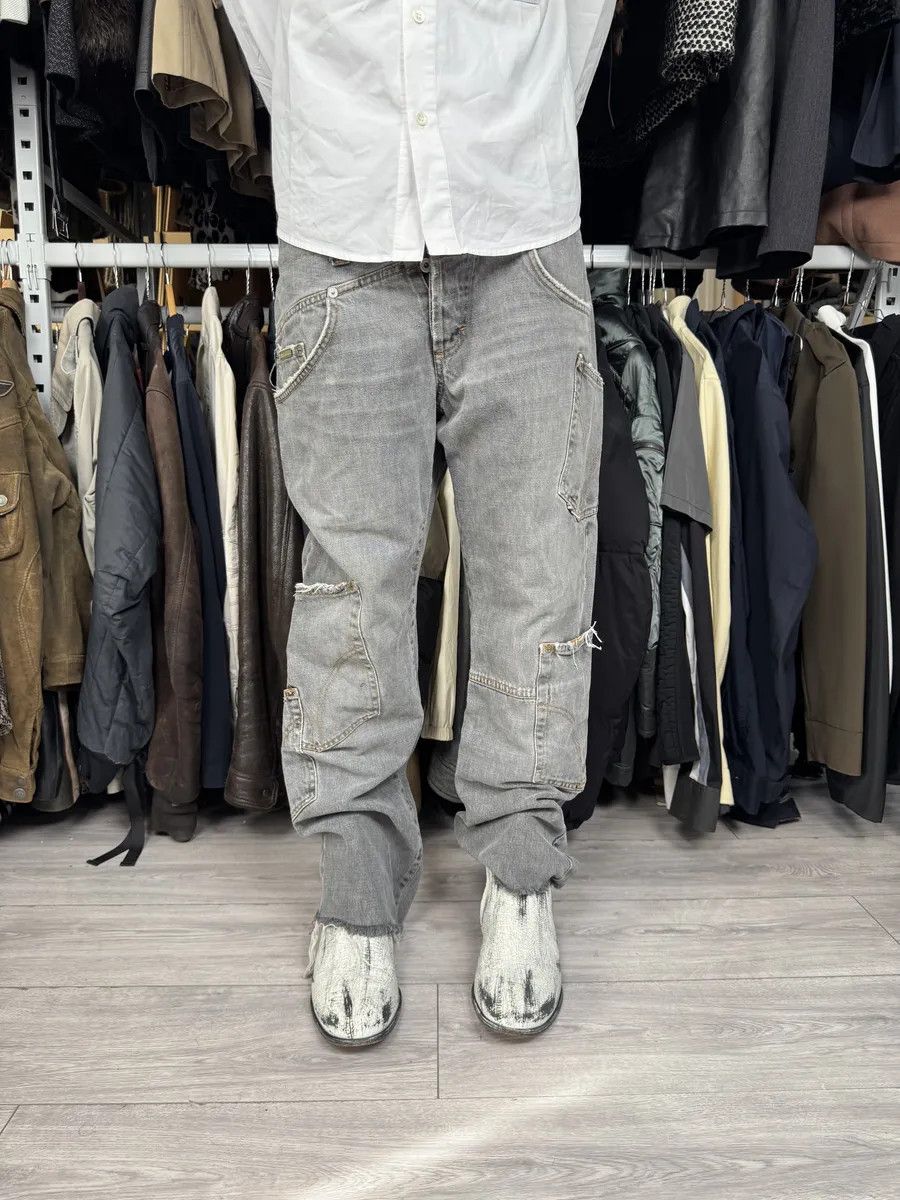 Dolce & Gabbana AW2004 Dolce & Gabbana Asymmetrical Grey Cargo Denim Jeans Size US 32 / EU 48 - 4 Thumbnail