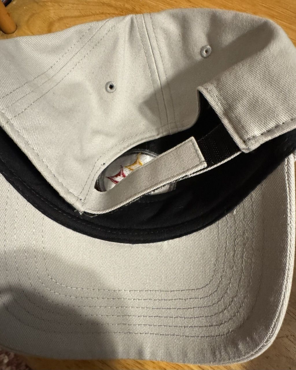 The Unbranded Brand Pittsburgh Steelers Adjustable Hat Cap NFL Gray OSFA Size ONE SIZE - 2 Thumbnail