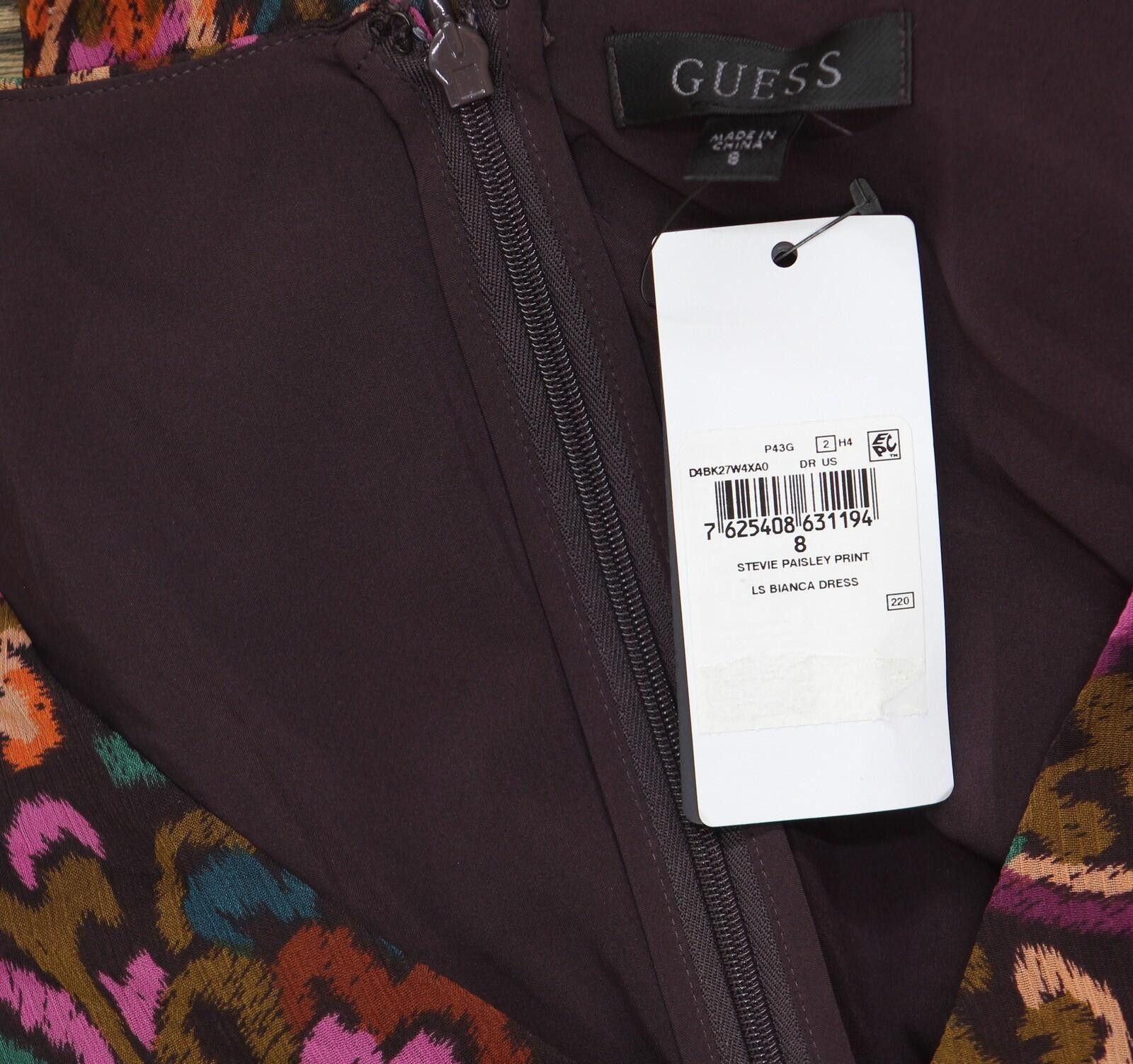 Guess Nwt Guess Dress D4bk27w4xa0 Stevie Paisley Print Black 8 Size M / US 6-8 / IT 42-44 - 4 Thumbnail