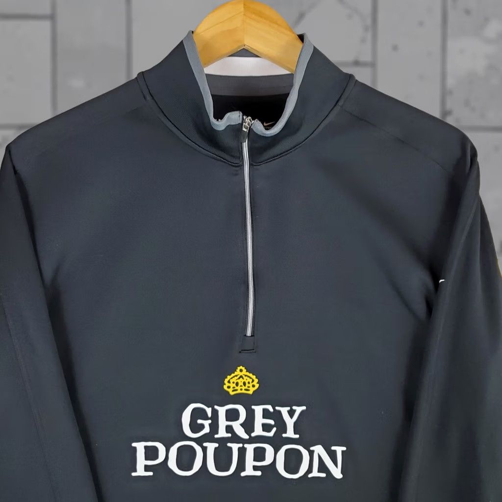 Nike Nike Golf Windbreaker Pullover 1/2 Zip Dri-Fit Mens Medium Black Two Sided Grey Poupon Logo Two Sided 100% Polyester Size US M / EU 48-50 / 2 - 1 Thumbnail