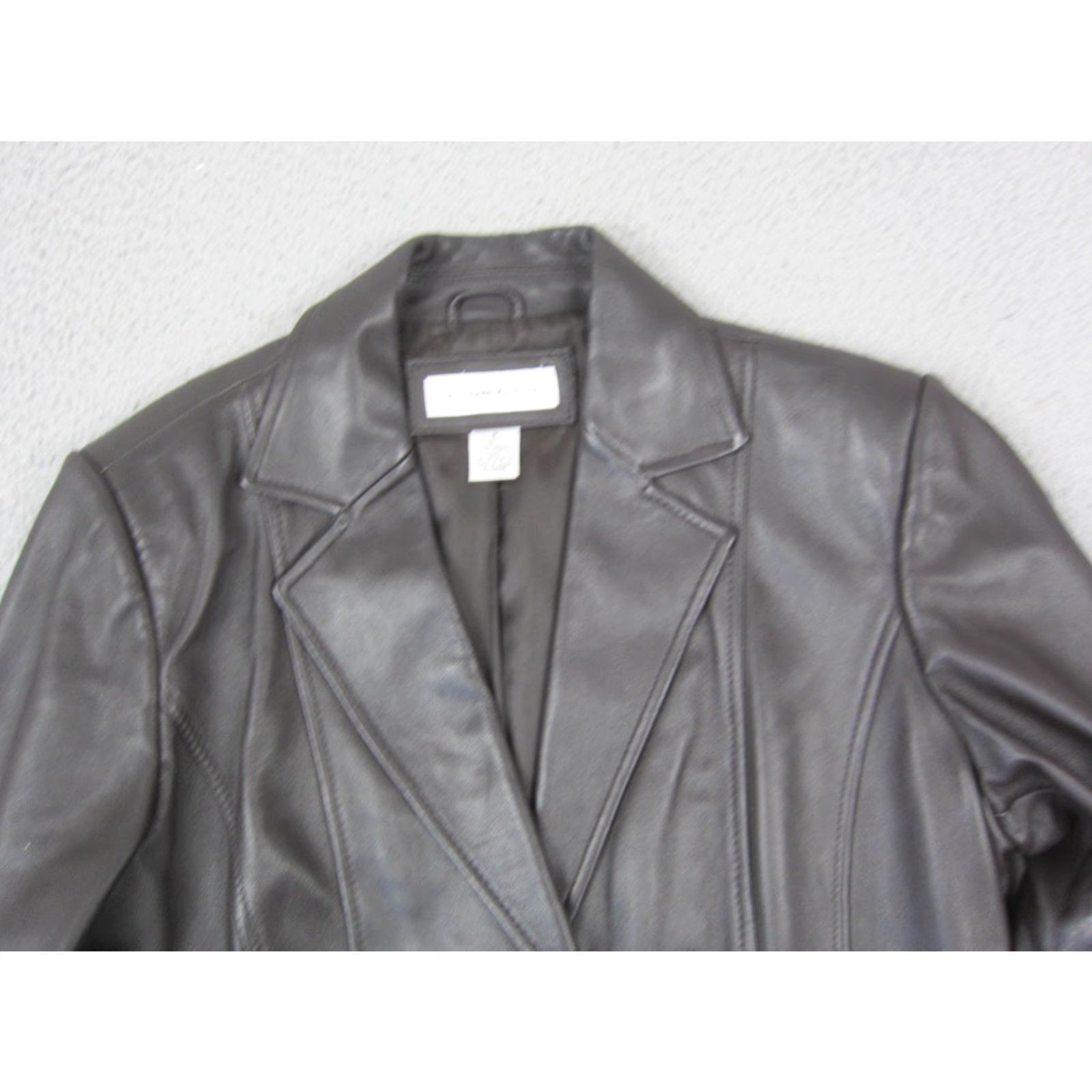Preston & York VINTAGE Preston & York Jacket Womens M Black Leather Y2K Regular Fit Long Sleeve Pocketed Size M / US 6-8 / IT 42-44 - 2 Thumbnail