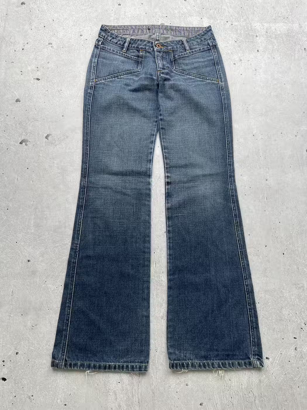 image of Archival Clothing x Diesel Retro Flared Jeans in Blue, Women's (Size 27)