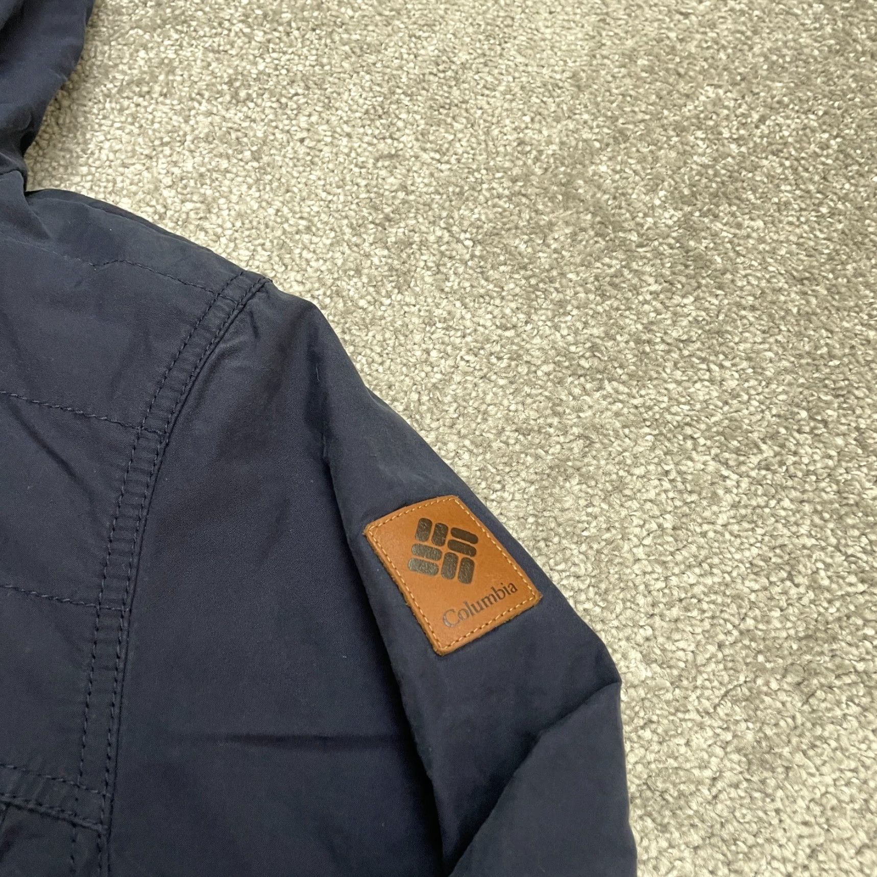 Vintage Columbia Jacket Women XS Blue Hooded Parka Full Zip Belted Size XS / US 0-2 / IT 36-38 - 5 Thumbnail