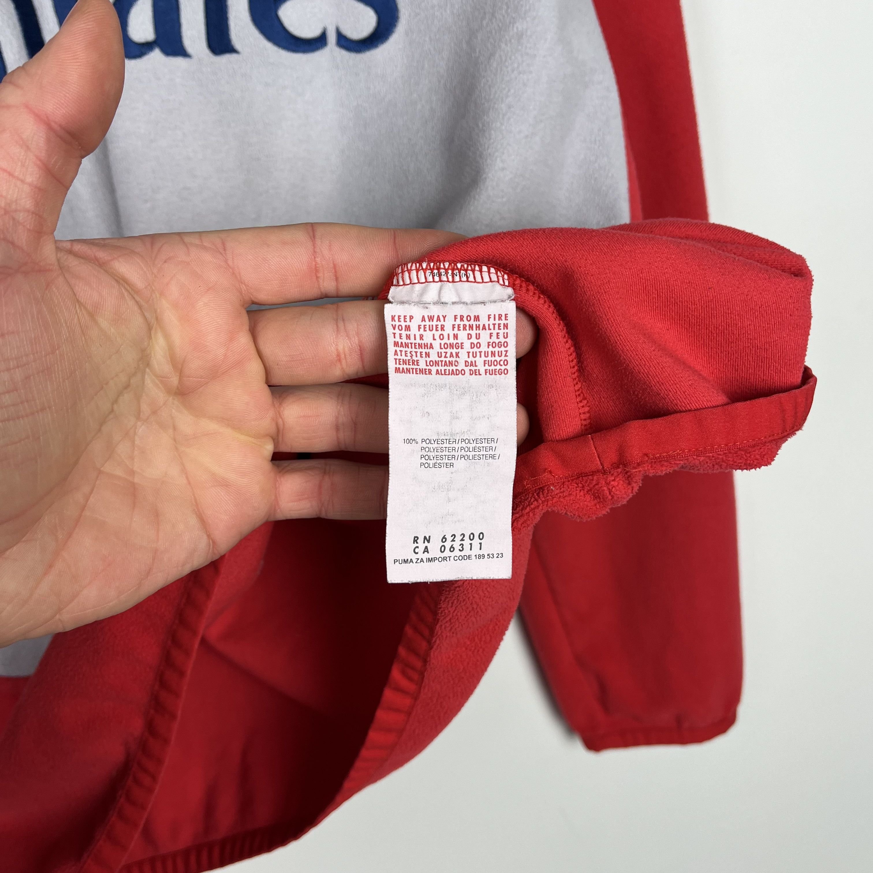 Puma Puma FC Arsenal Big Logo Training Fleece Jacket 2014/2015 Size US XXL / EU 58 / 5 - 12 Thumbnail