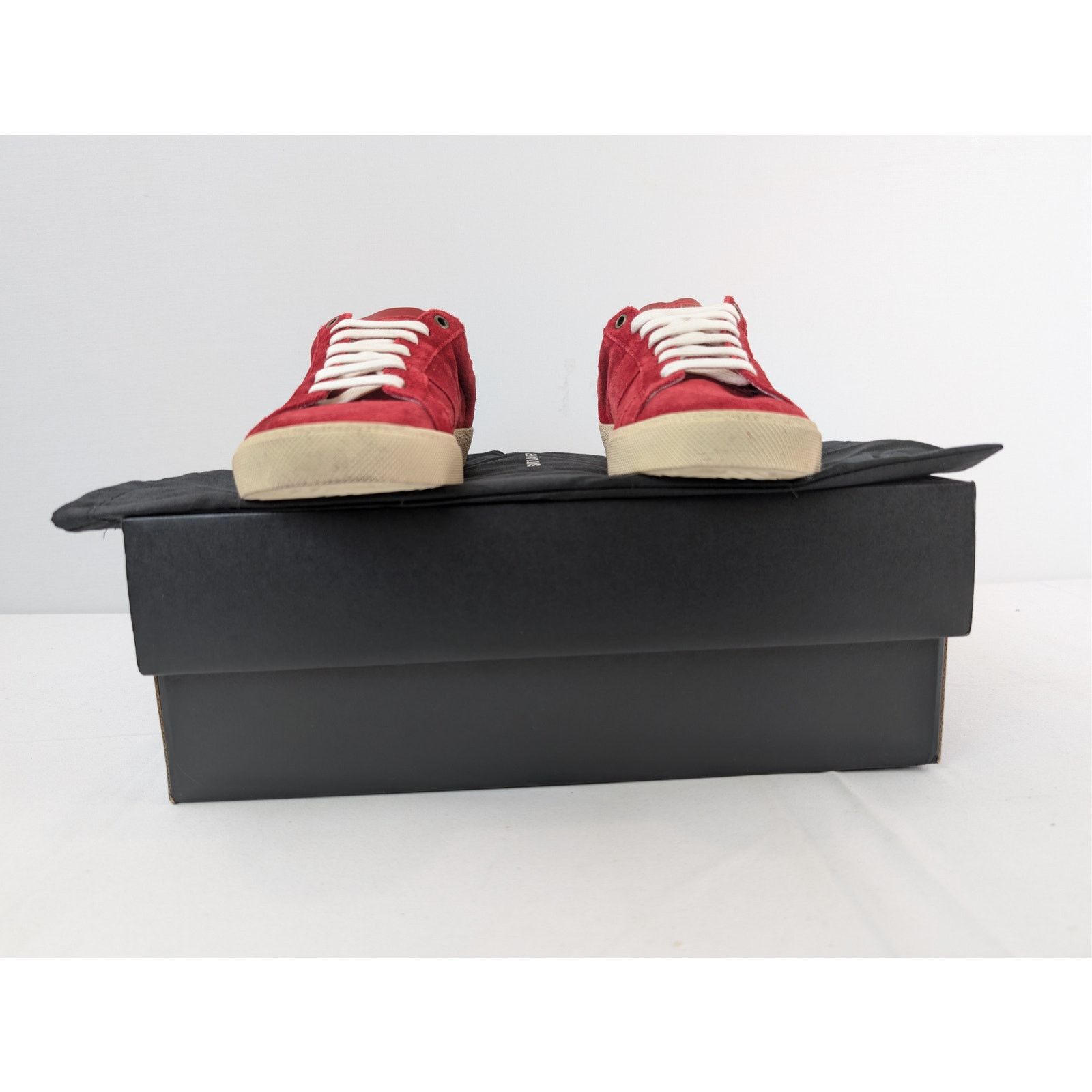 Saint Laurent Paris o1rshd1 SL/06 Low-Top Sneakers in Red Size US 6 / EU 39 - 15 Thumbnail