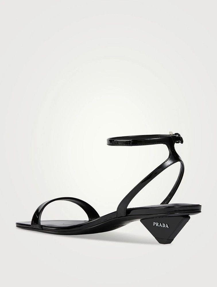 Prada Prada Heeled Patent Leather Sandals Size US 8.5 / IT 38.5 - 3 Thumbnail