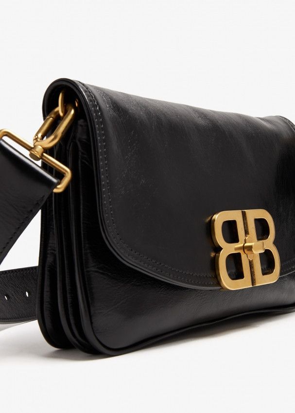 Balenciaga o1mt1gz0325 Size: OS / BB Soft Small Flap Bag in Black Size ONE SIZE - 2 Thumbnail